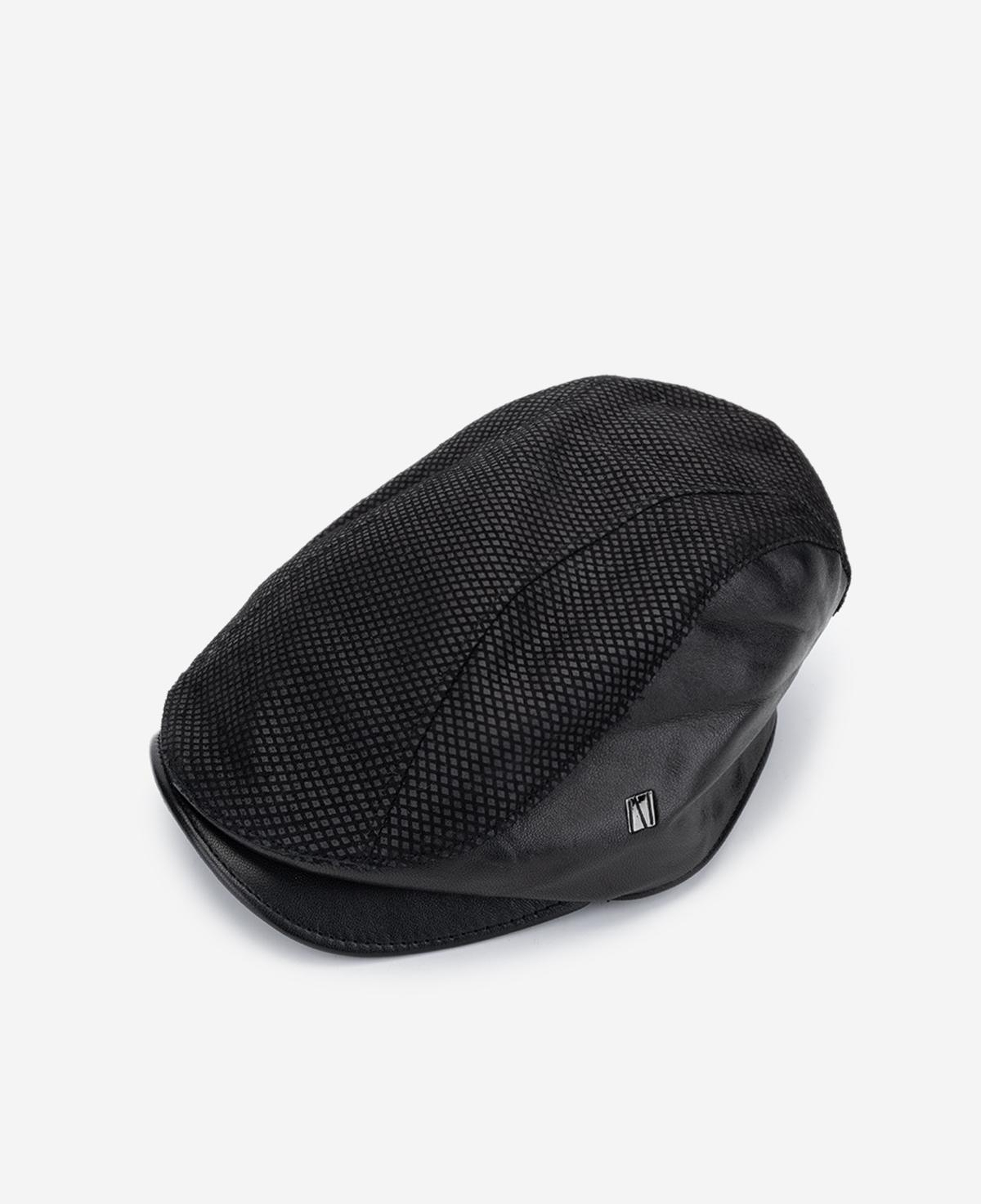 Valmenti Erkek Hakiki Deri Siyah London Şapka