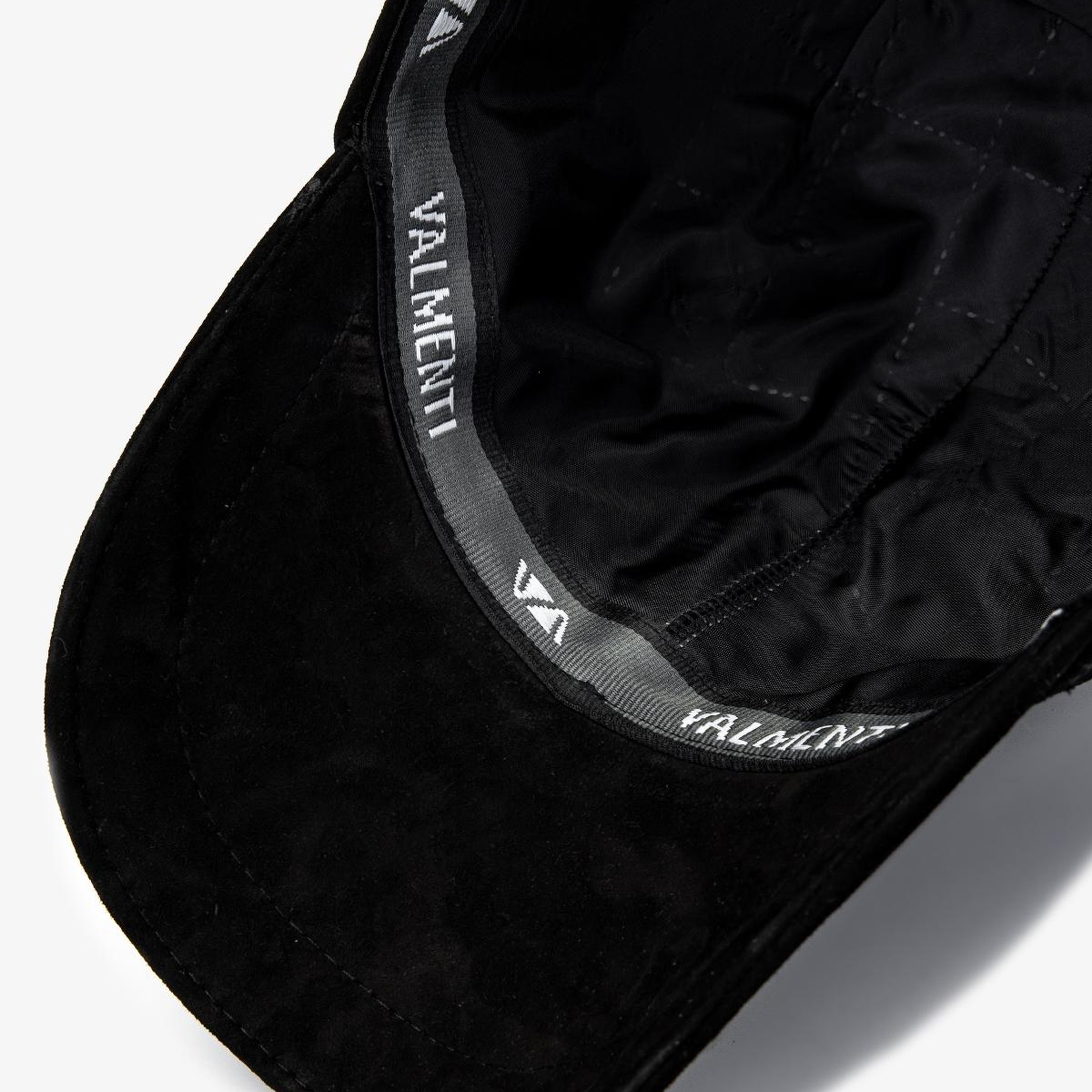 Valmenti Erkek Hakiki Deri Siyah Süet Beyzbol Şapka