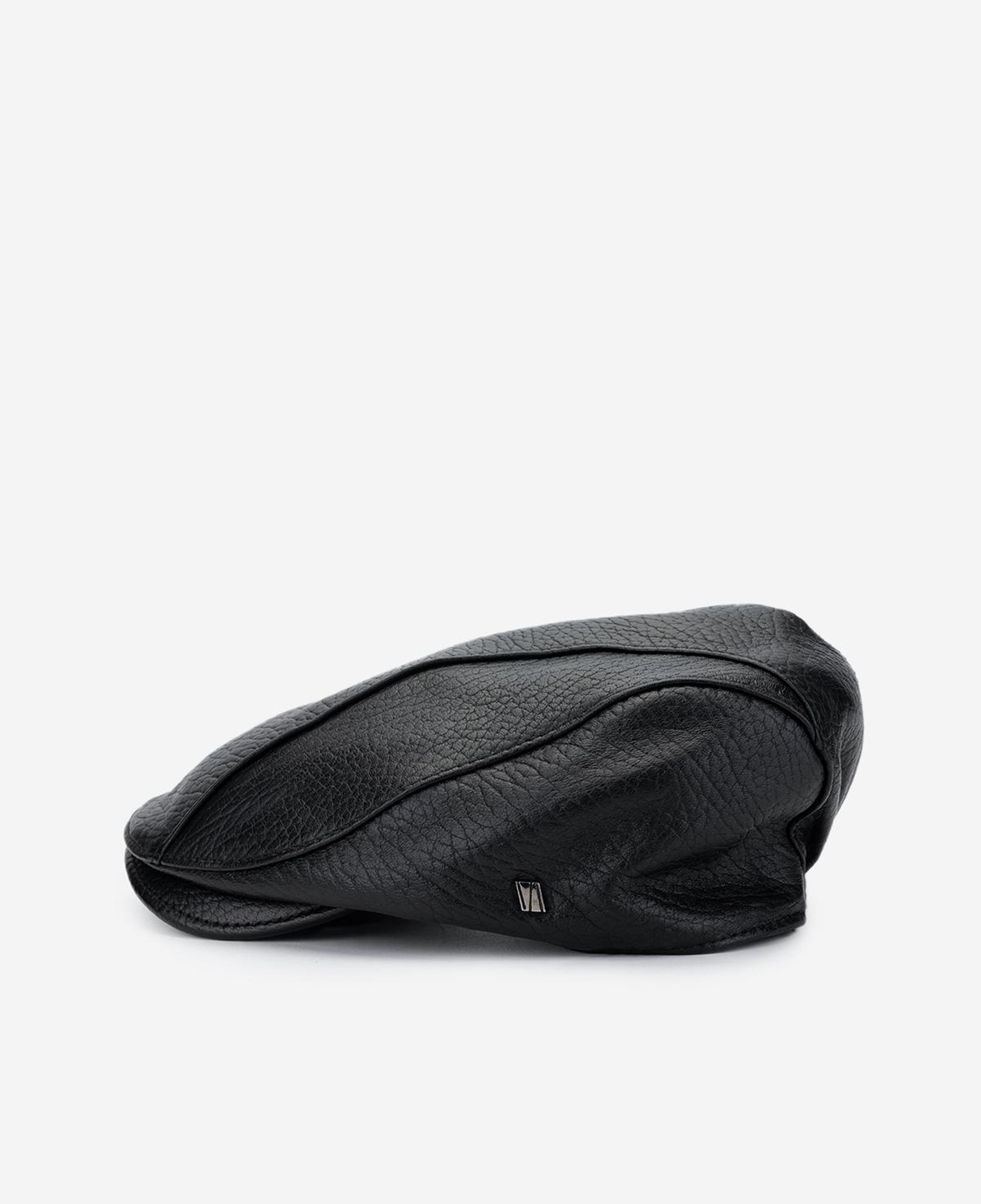 Valmenti Erkek Hakiki Deri Siyah Jumbo London Şapka