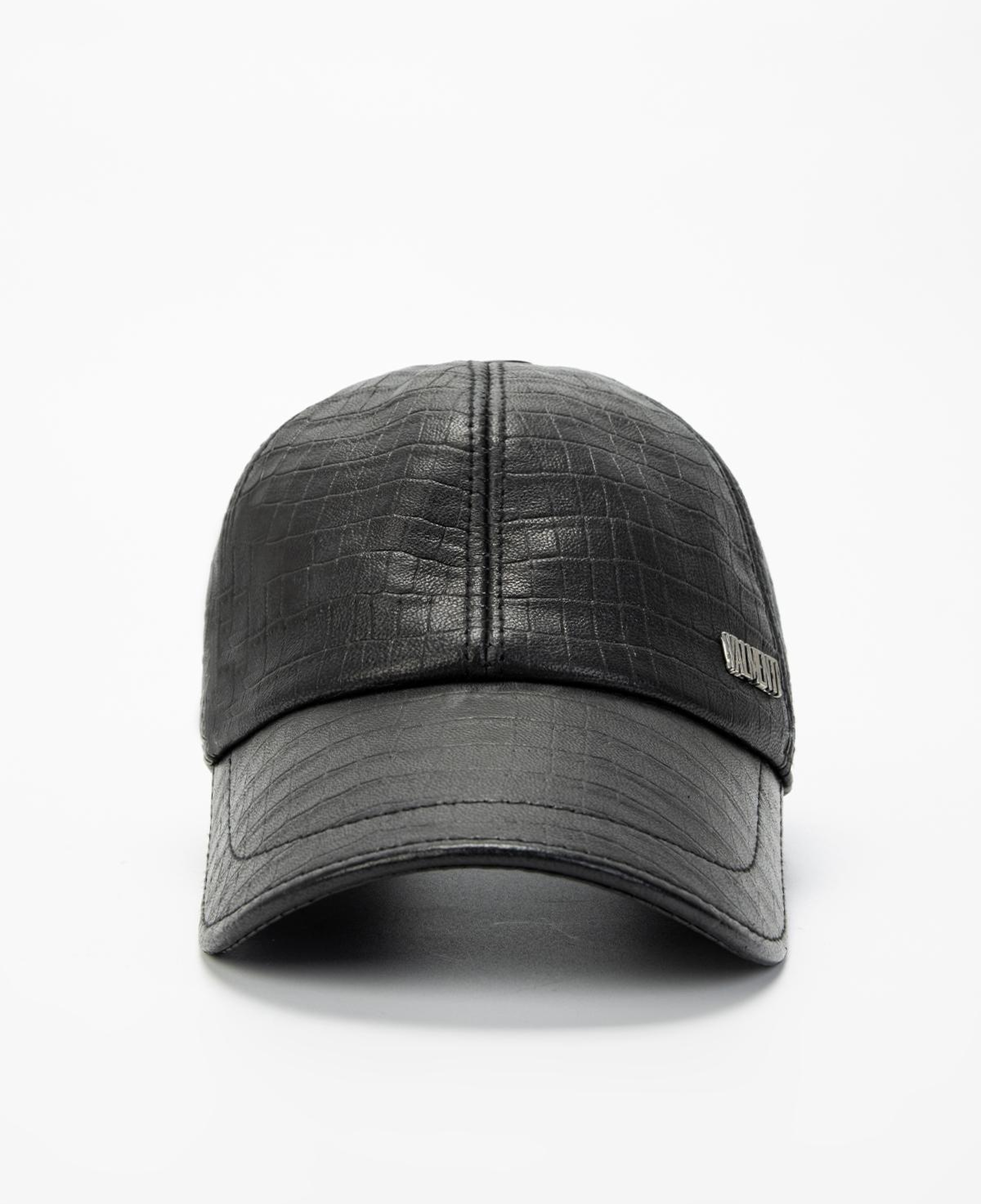 Valmenti Unisex Suni Deri Siyah Kroko Şapka