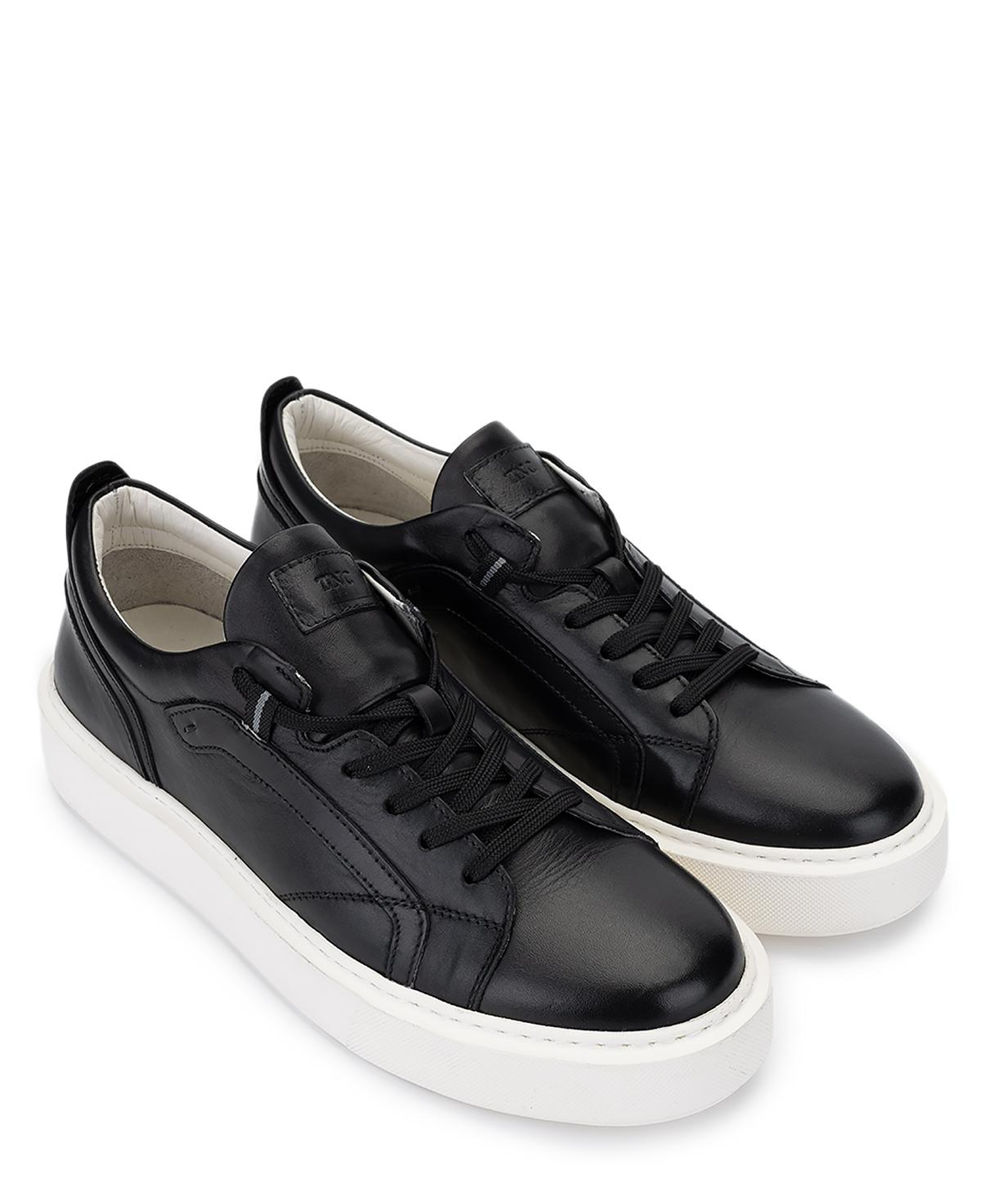 Tamer Tanca Erkek Hakiki Deri Siyah Sneakers & Spor Ayakkabı