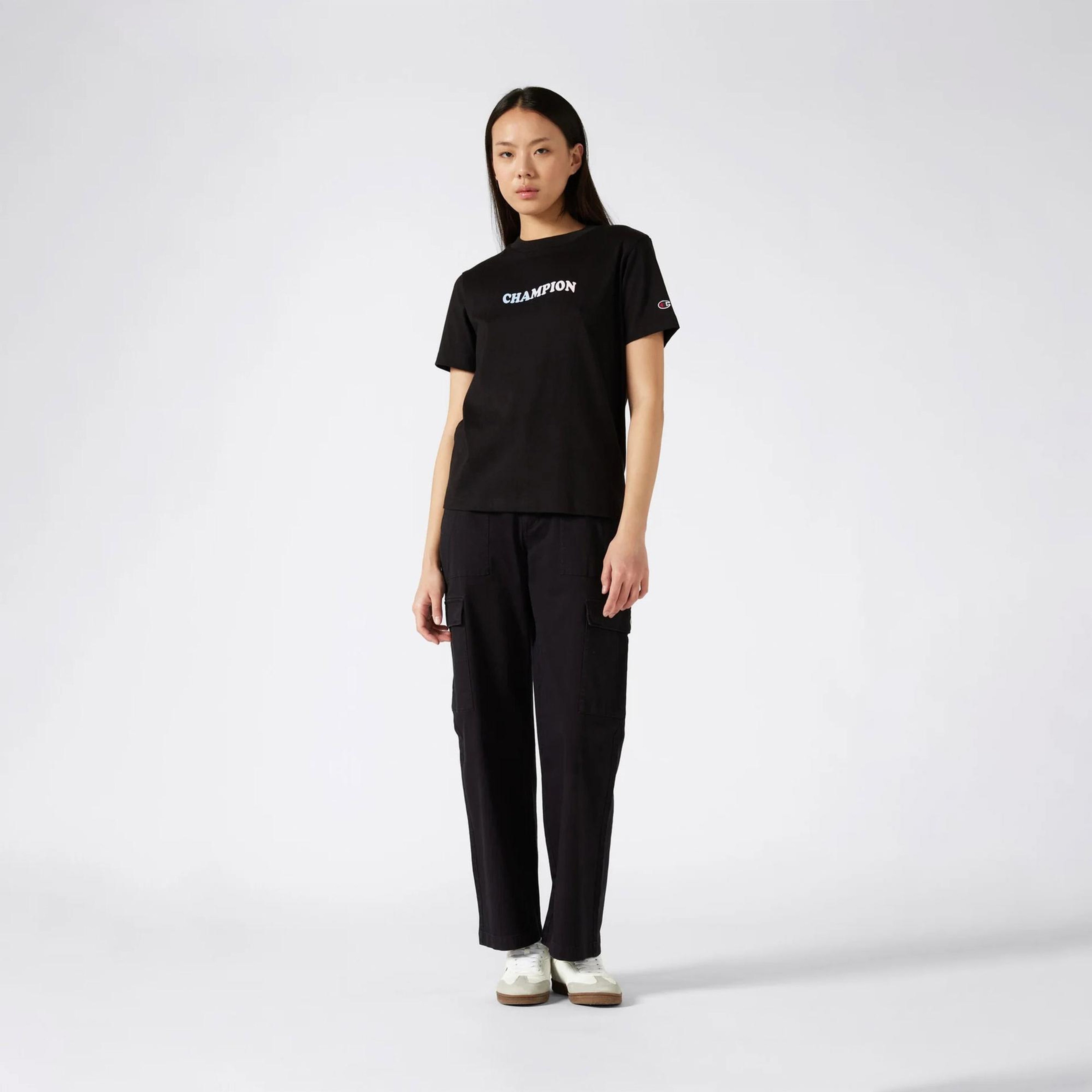 Champion C Table Kadın Siyah T-Shirt