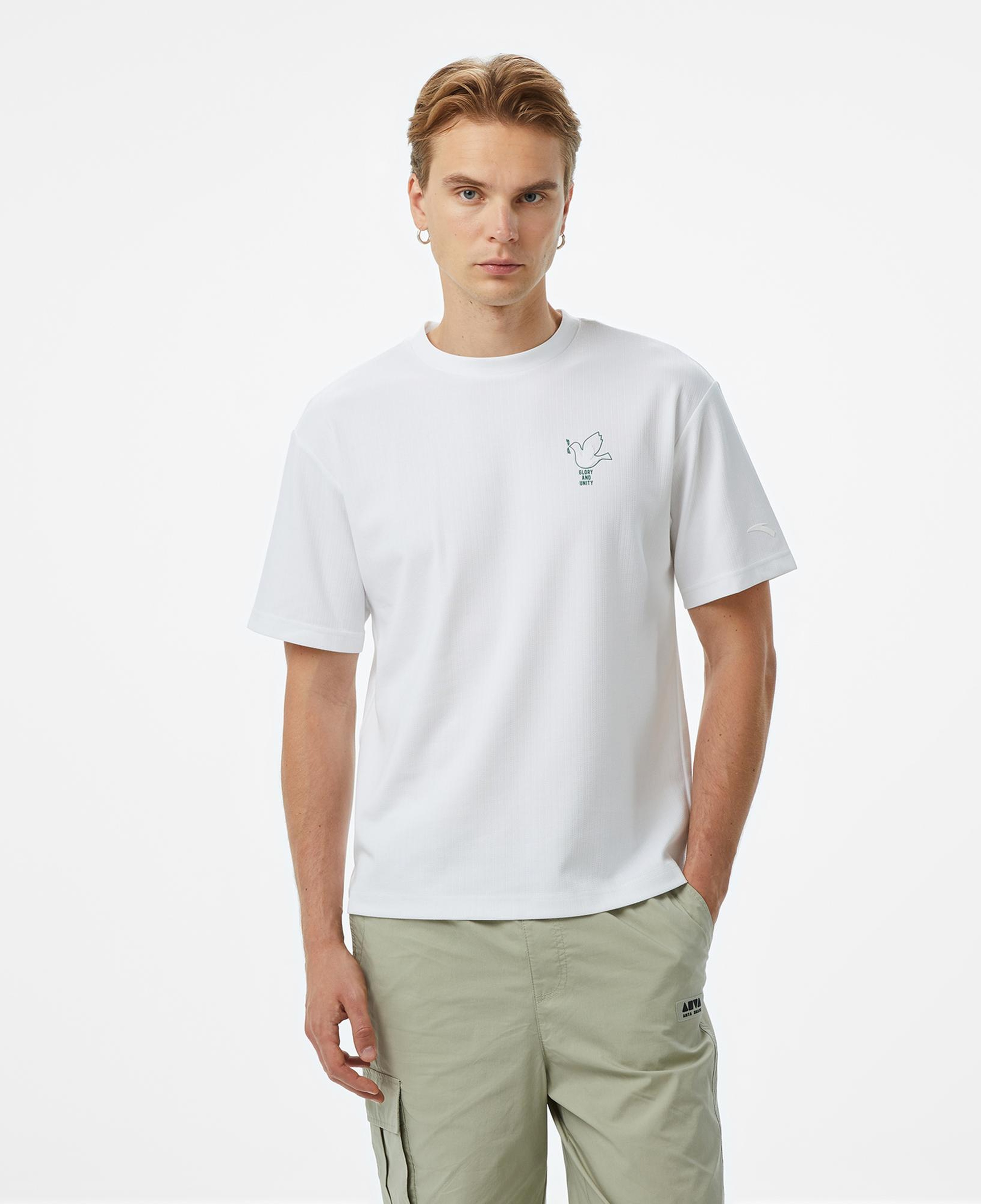 Anta Sports Erkek Beyaz T-Shirt