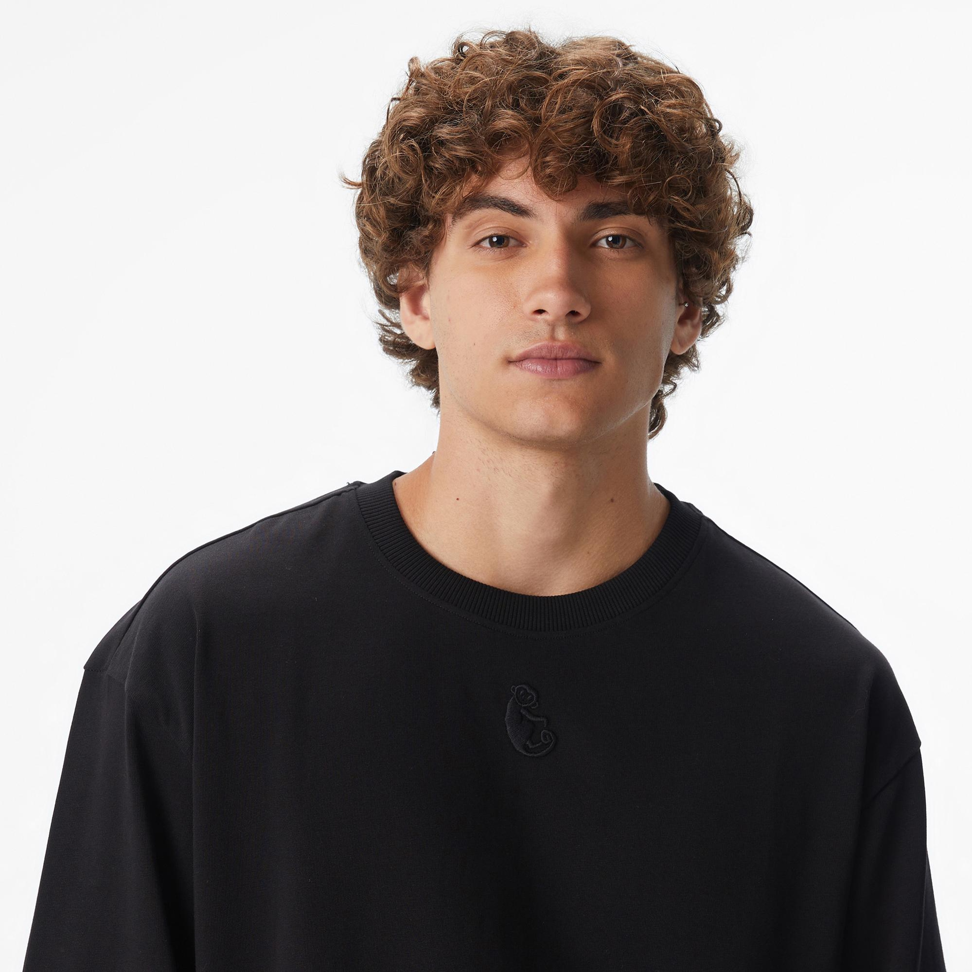 UNITED4 x Monkey Project Dj Unisex Siyah T-Shirt