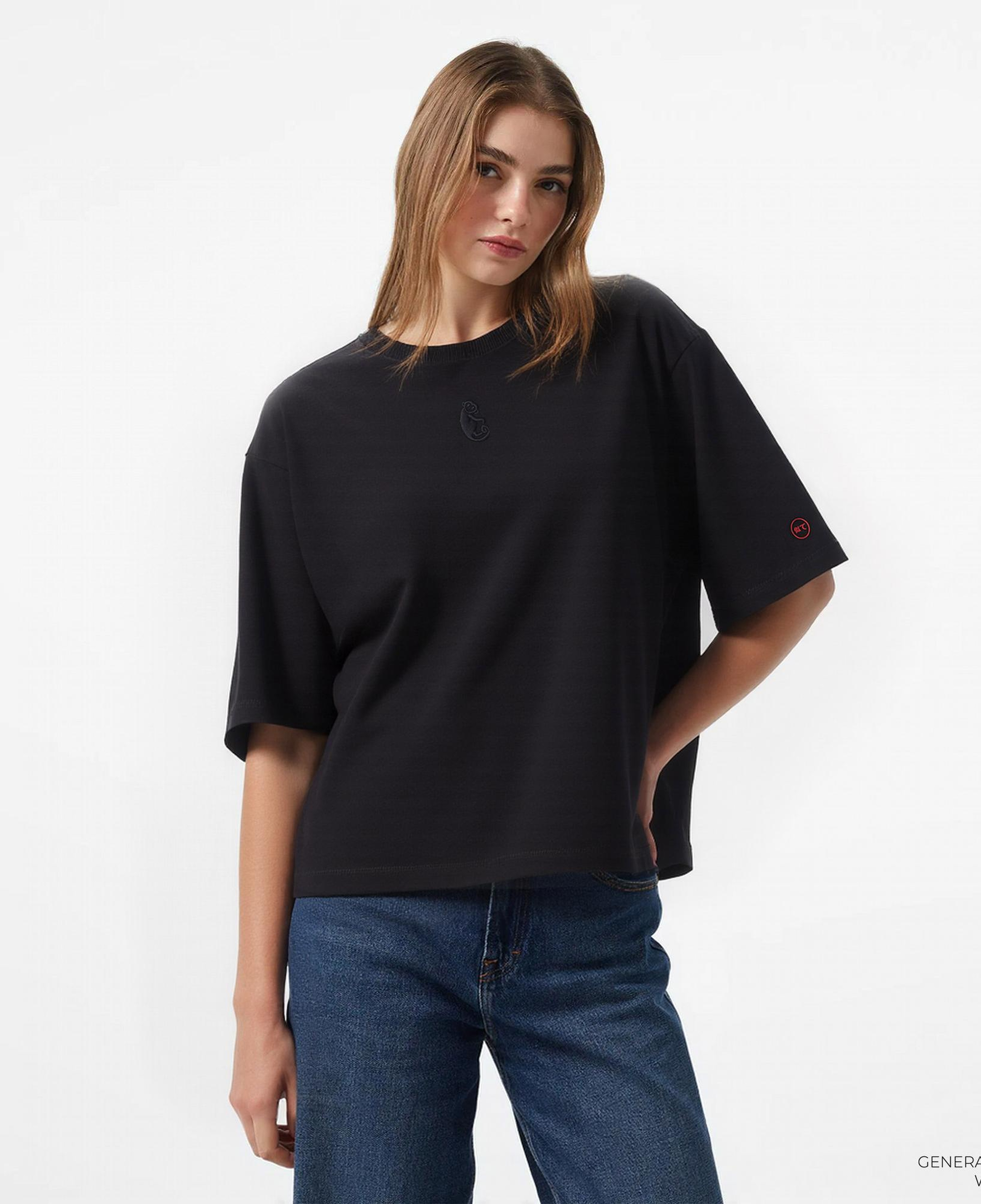 UNITED4 x Monkey Project Dj Unisex Siyah T-Shirt