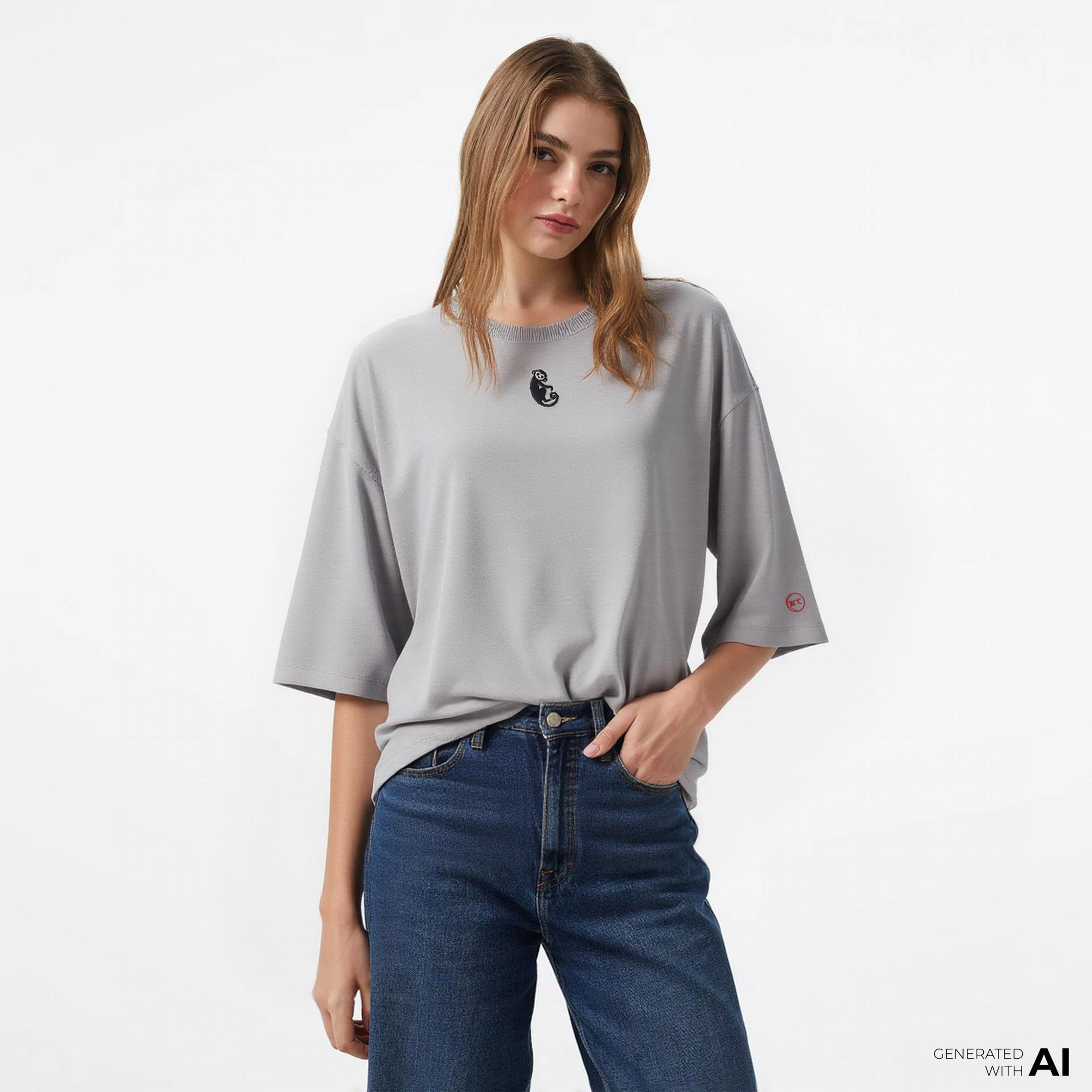 UNITED4 x Monkey Project Dj Unisex Gri T-Shirt