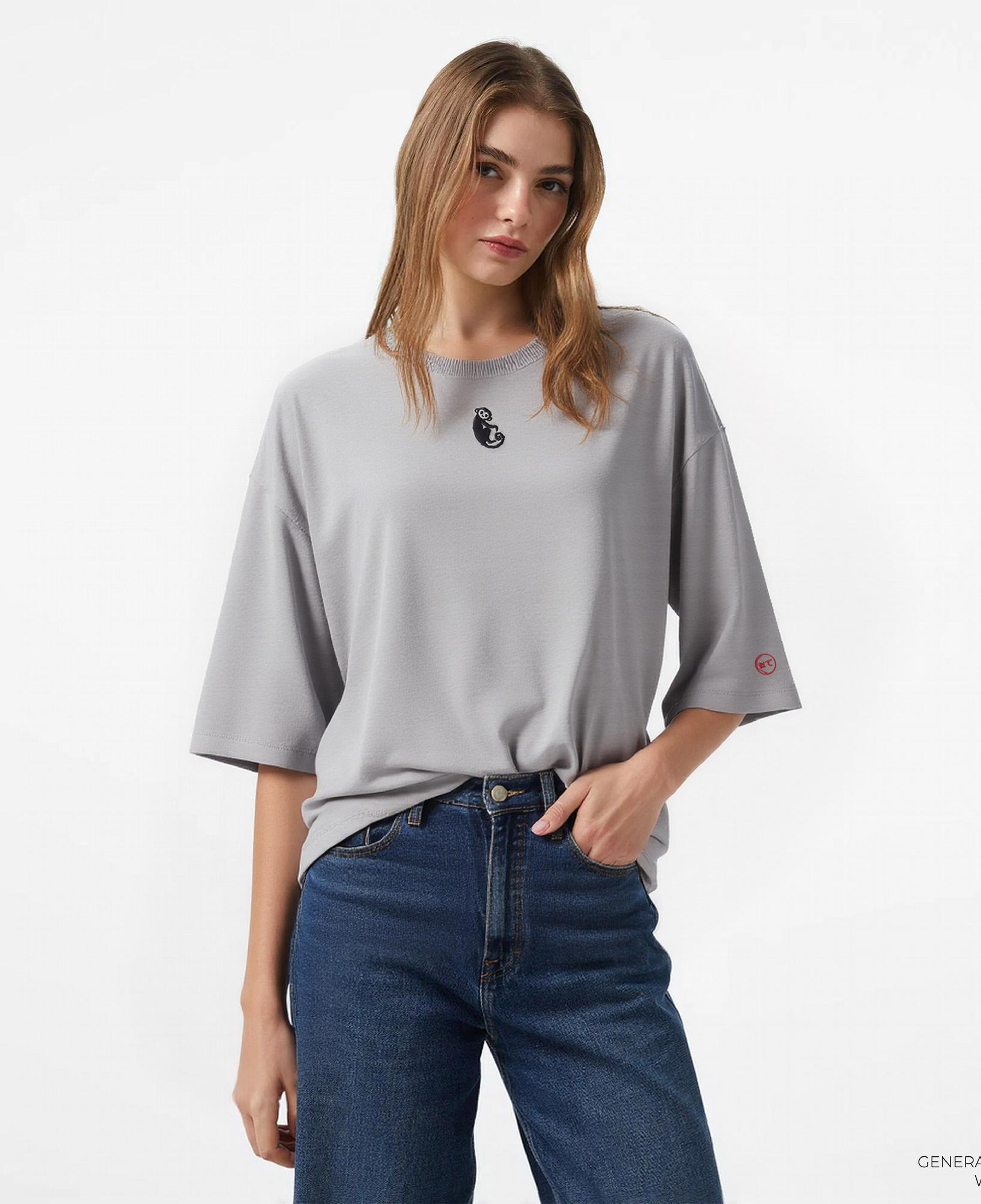 UNITED4 x Monkey Project Dj Unisex Gri T-Shirt