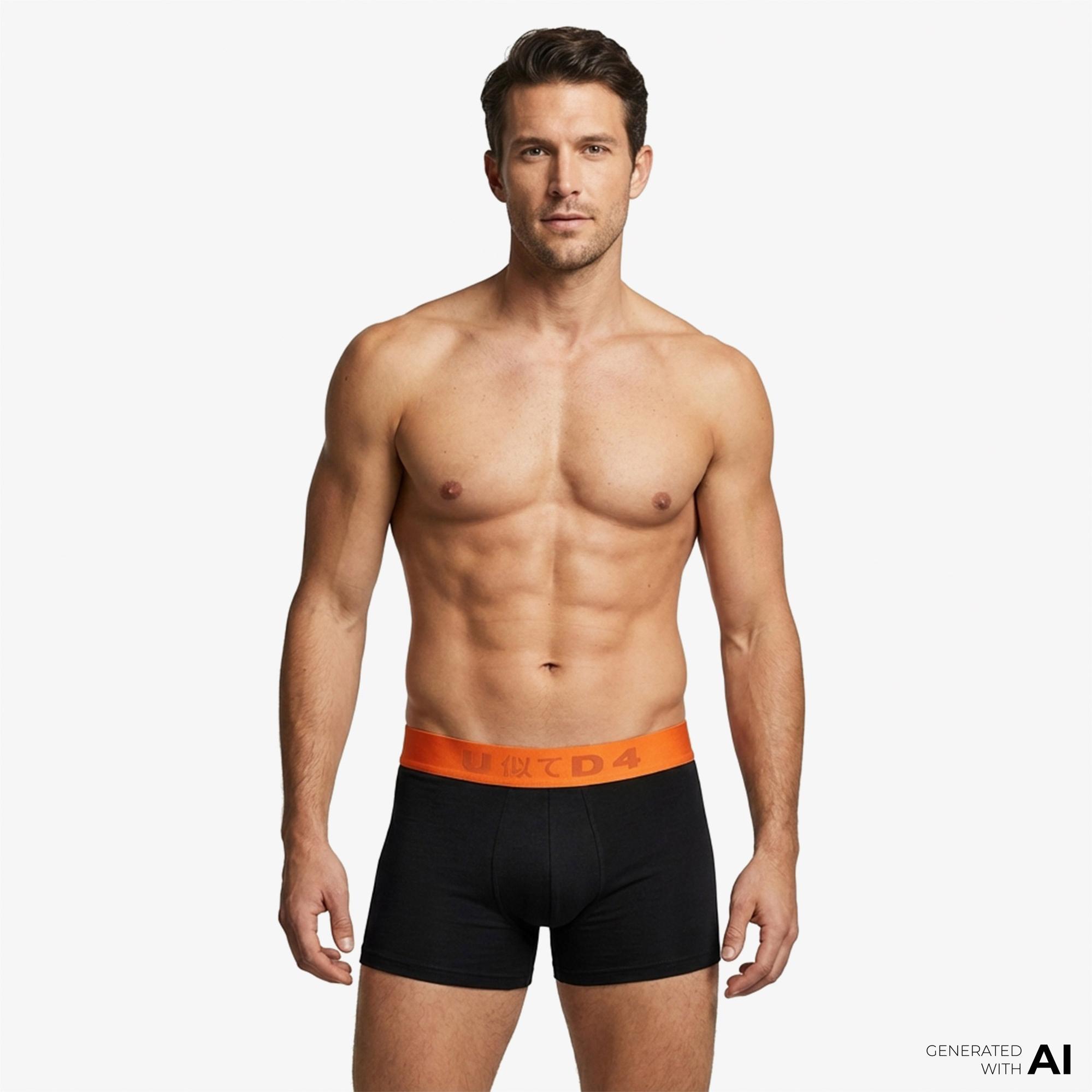 UNITED4 Classic Erkek Siyah Boxer