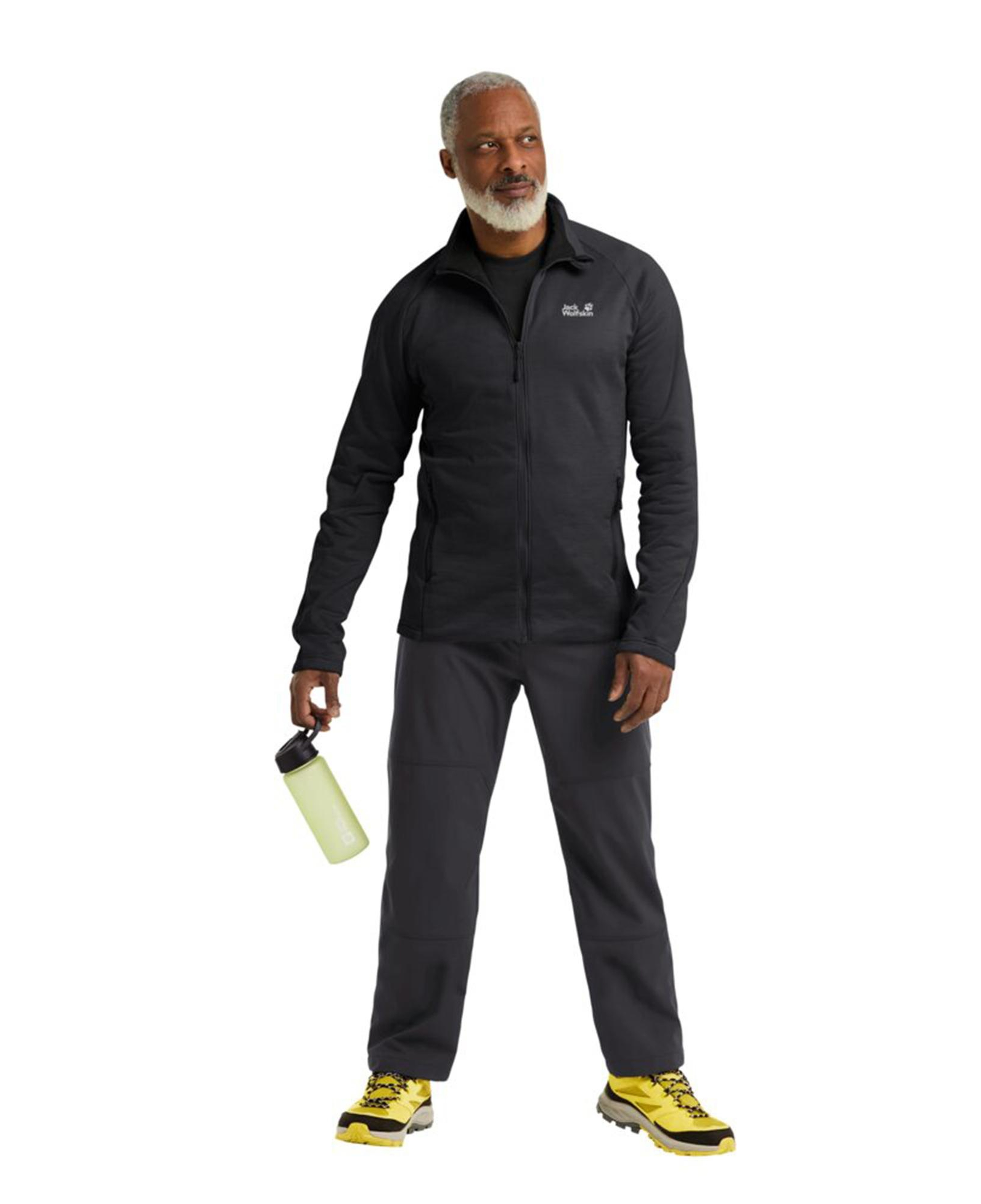 Jack Wolfskin Peak District Full Zipped Erkek Siyah Ceket