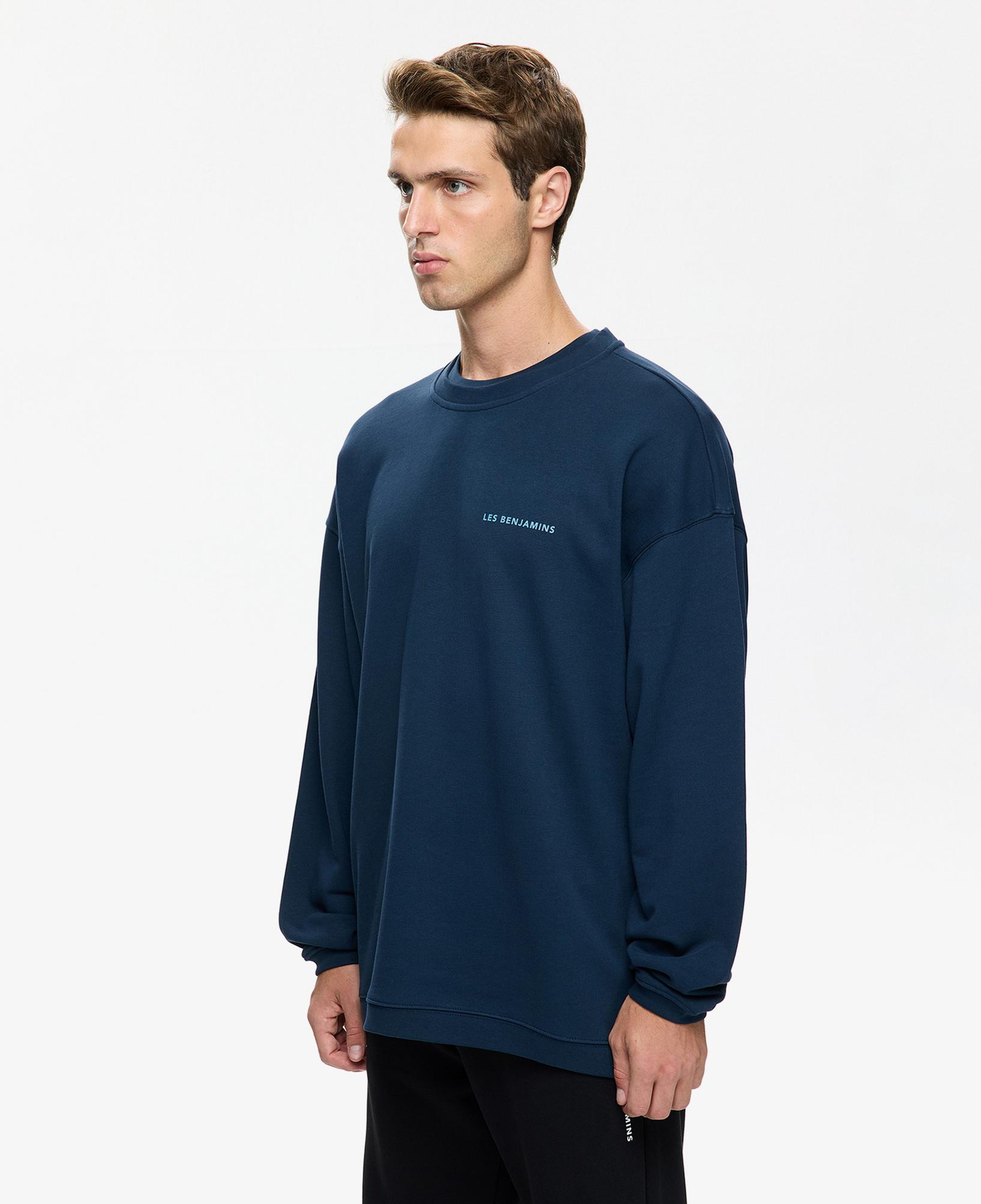 Les Benjamins Erkek Mavi Sweatshirt