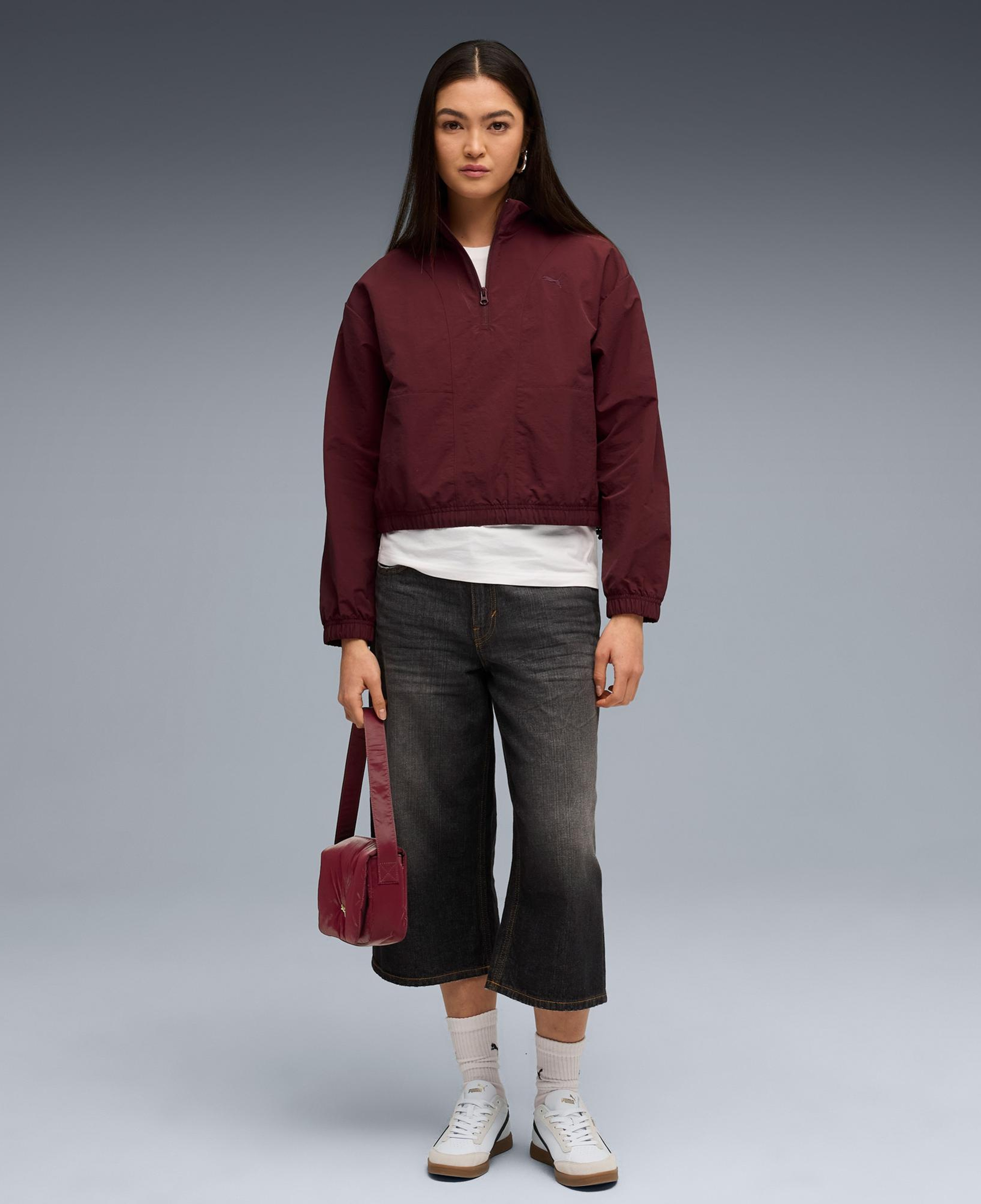 Puma HER Relaxed Kadın Bordo Sweatshirt