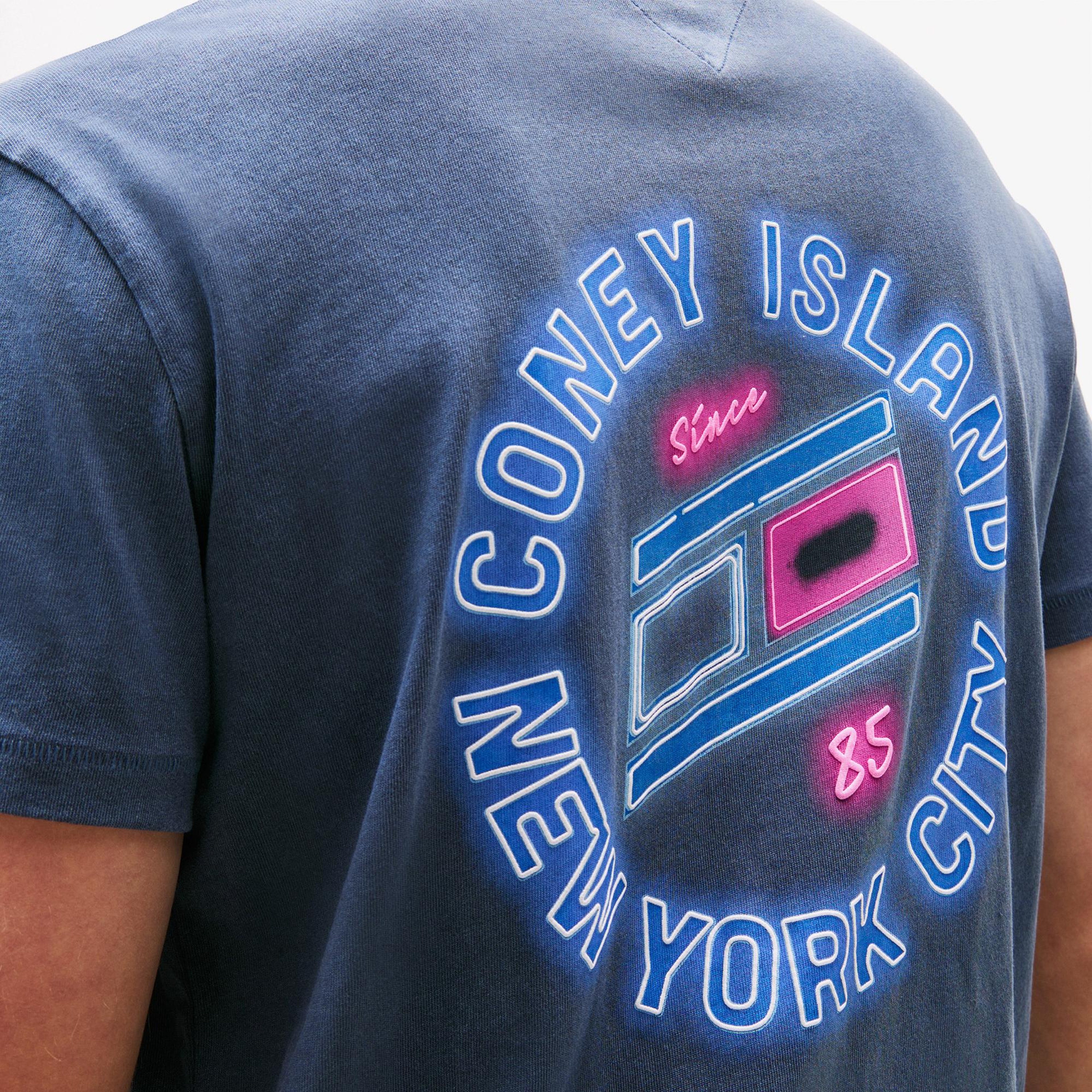 Tommy Hilfiger Jeans Novelty Fair Erkek Mavi T-Shirt