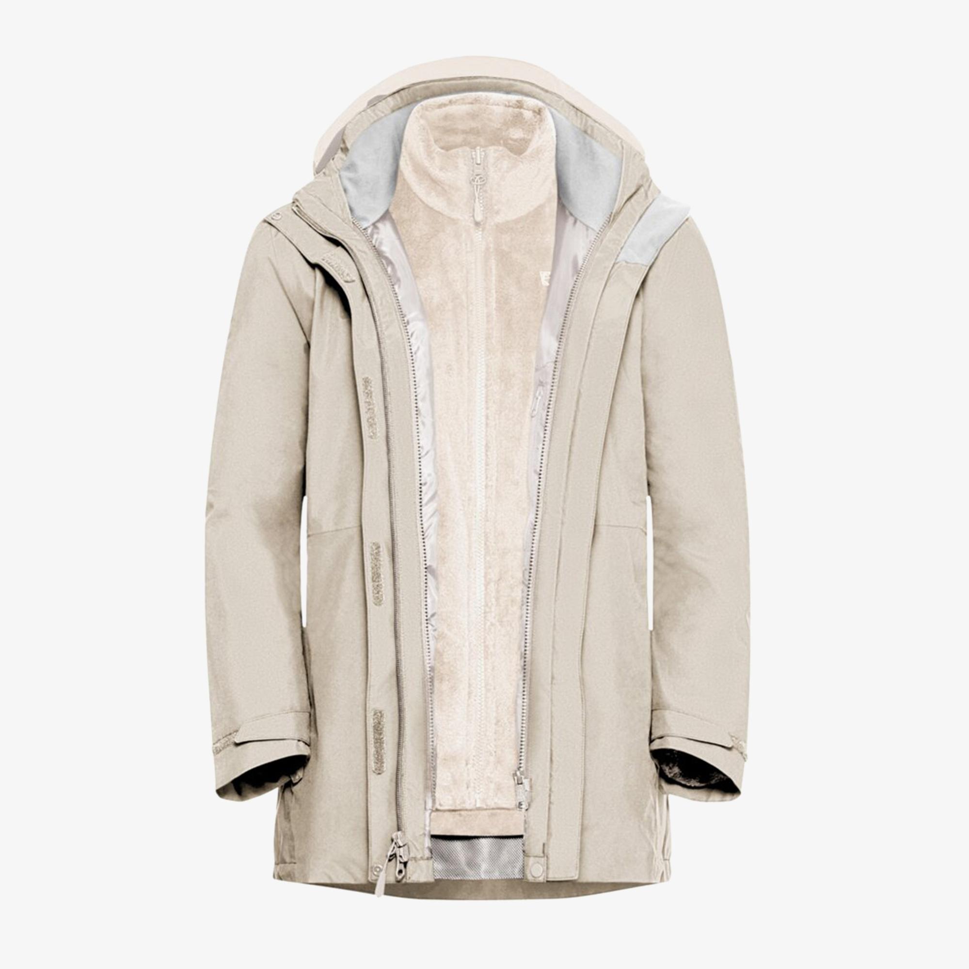 Jack Wolfskin Rotwand 3in2 Kadın Krem Ceket