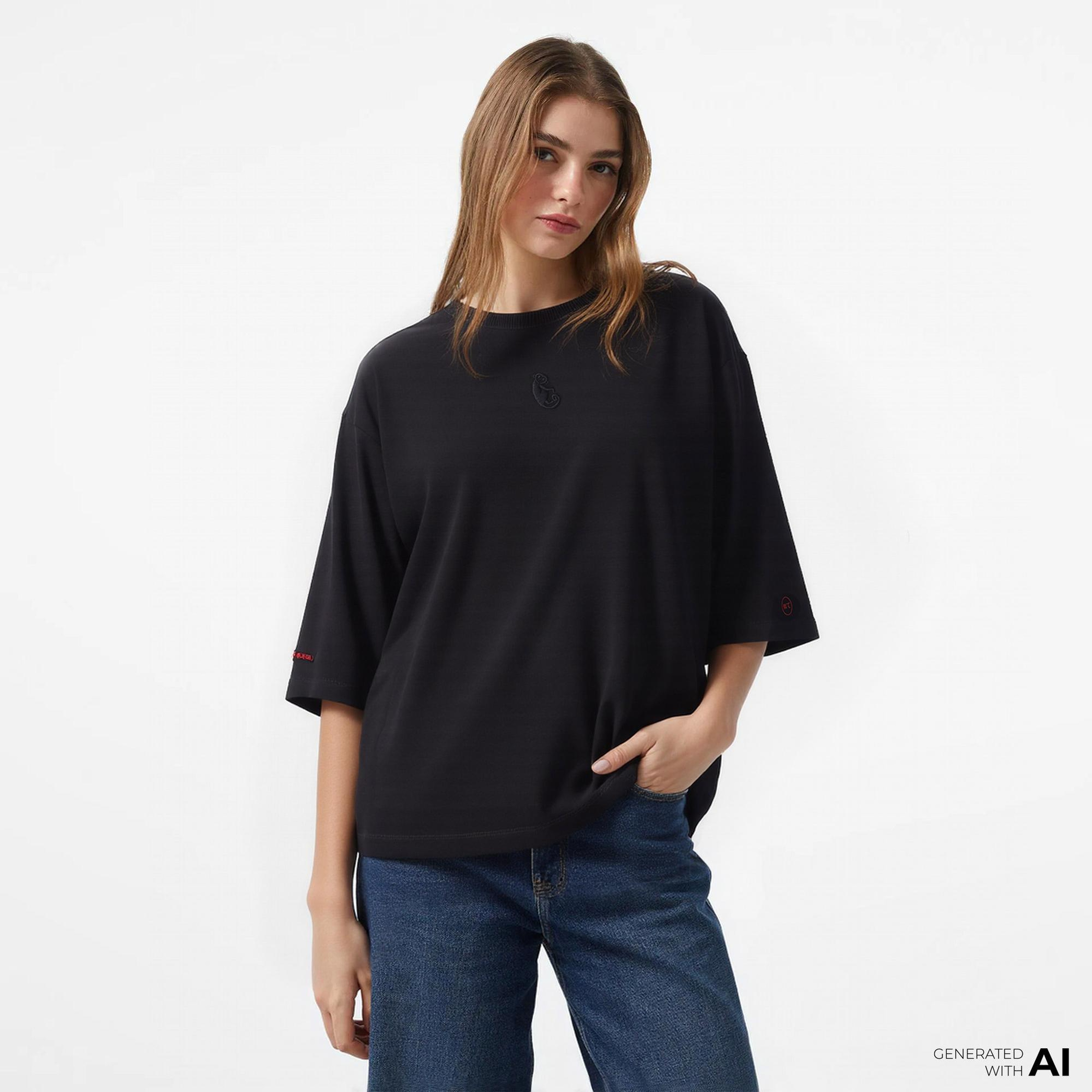 UNITED4 x Monkey Project We Are Family Unisex Siyah T-Shirt