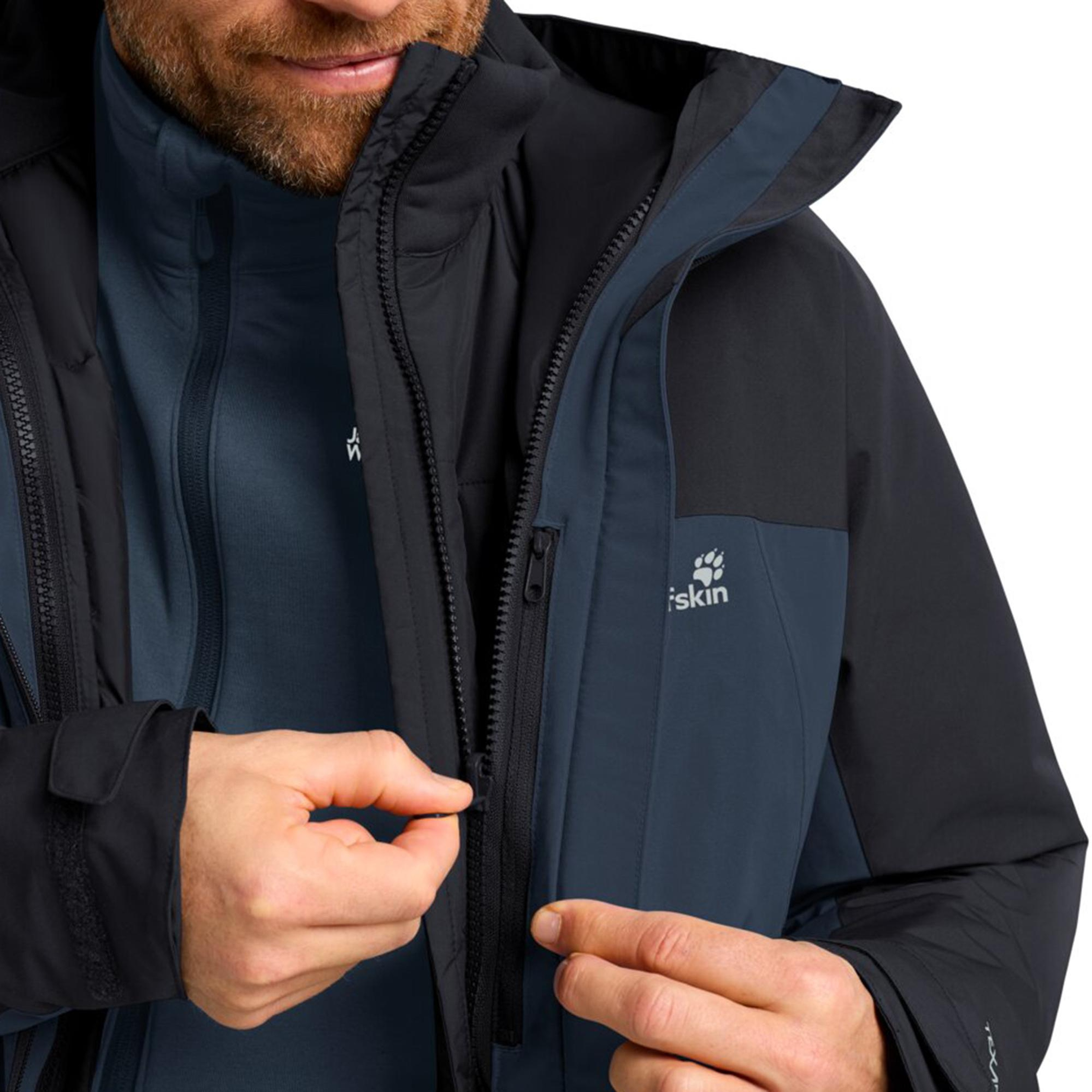 Jack Wolfskin Wild Places 3in3 Erkek Lacivert Ceket