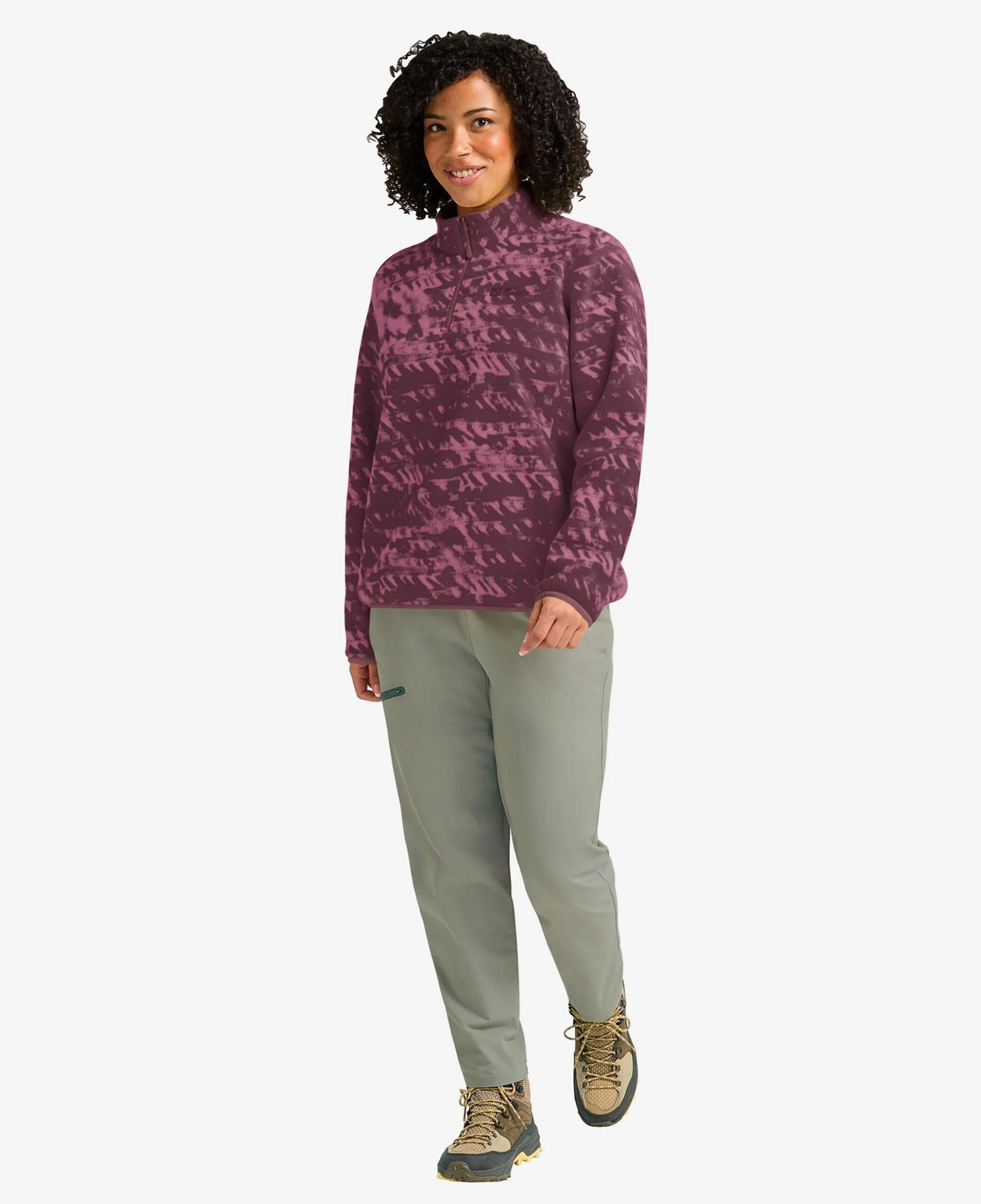 Jack Wolfskin Big Sky Half Zipped Kadın Mor Polar