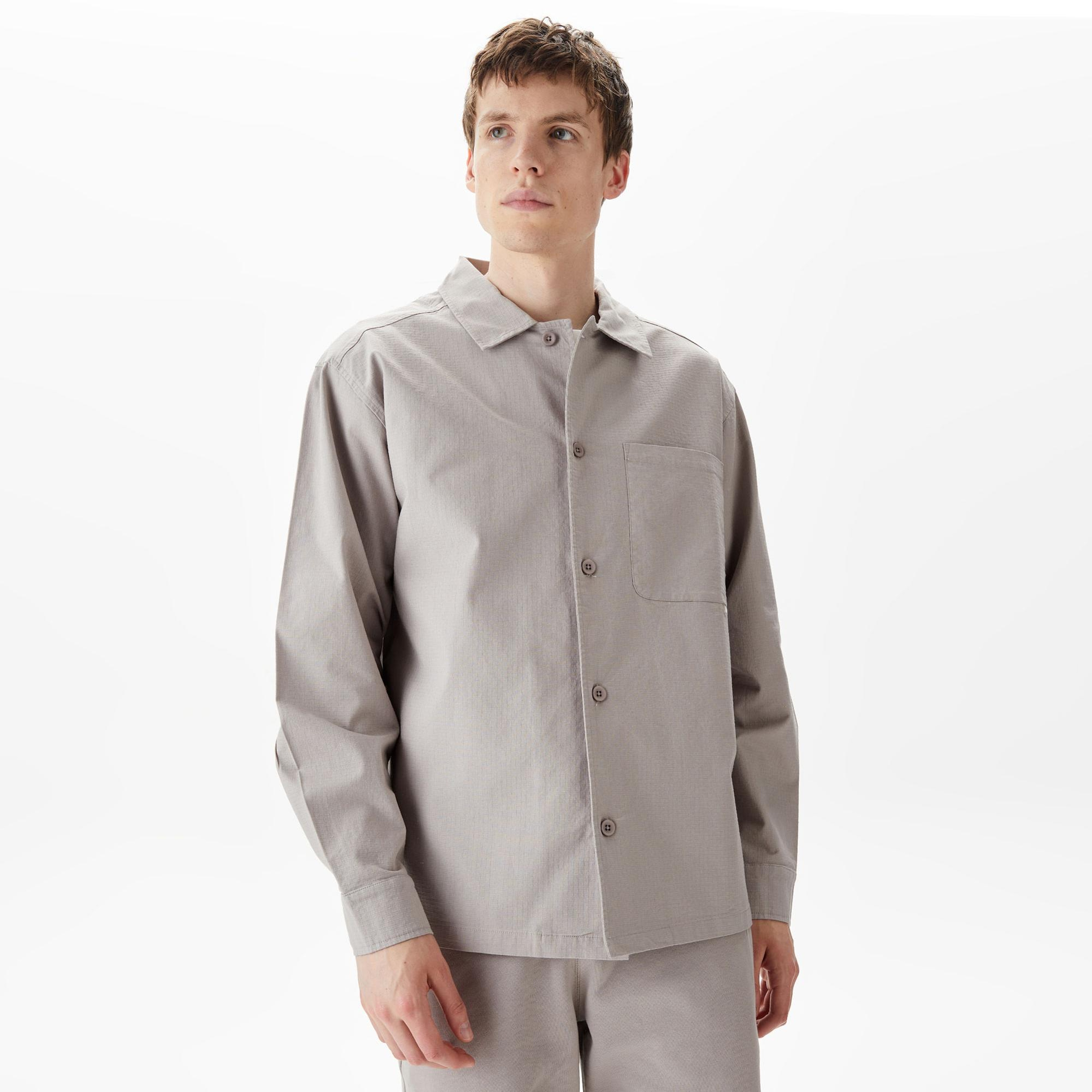 UNITED4 Classic Erkek Gri Gömlek