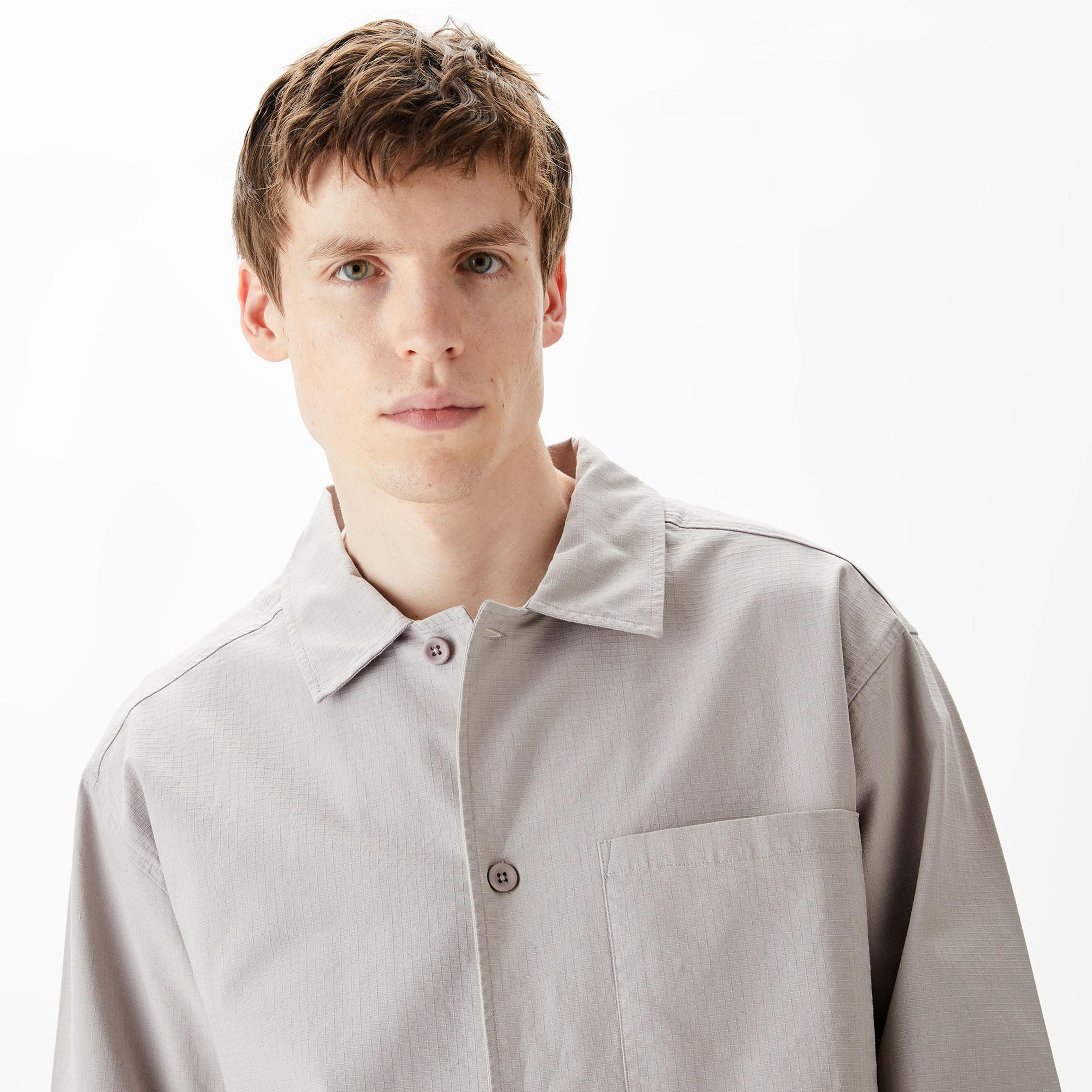 UNITED4 Classic Erkek Gri Gömlek