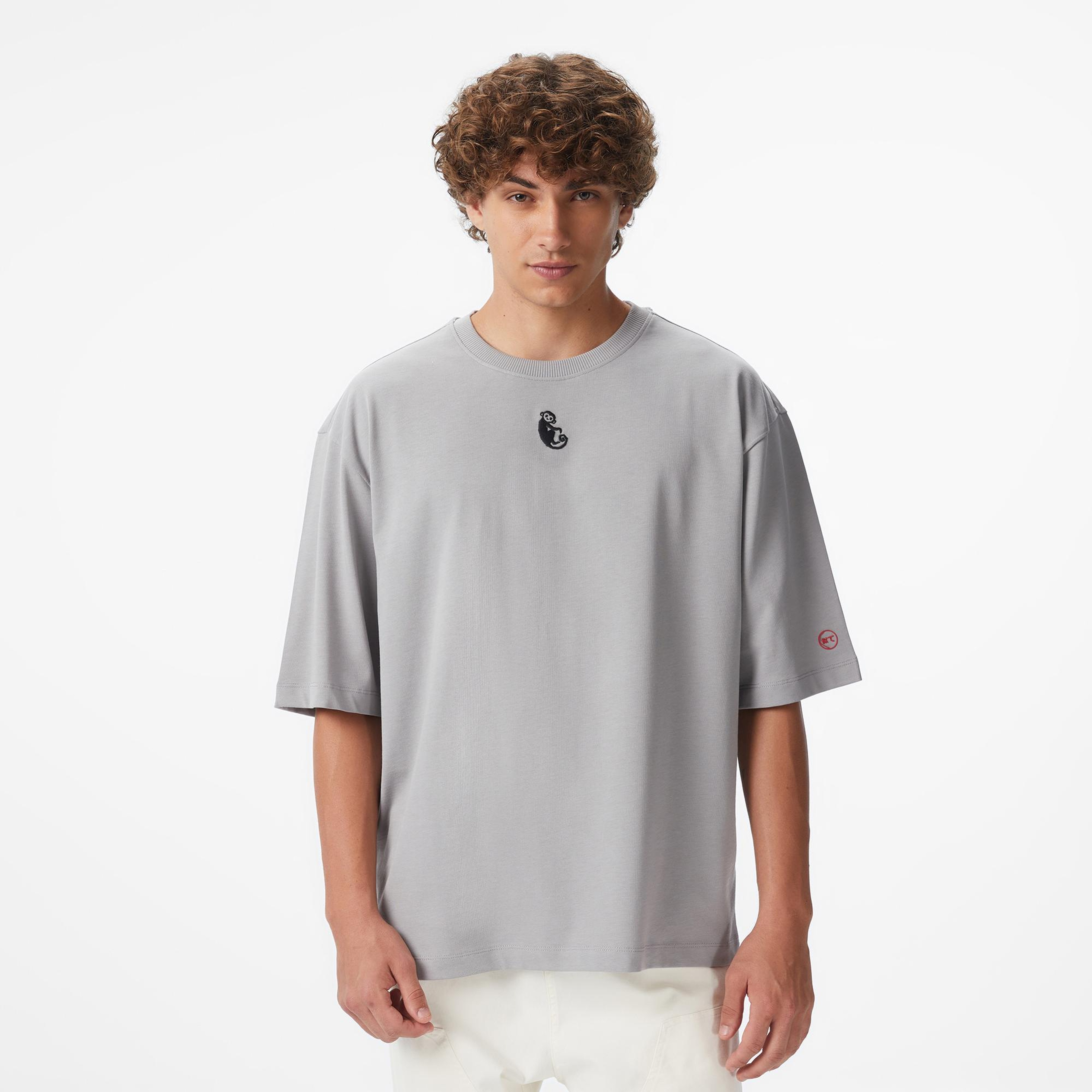 UNITED4 x Monkey Project Dj Unisex Gri T-Shirt