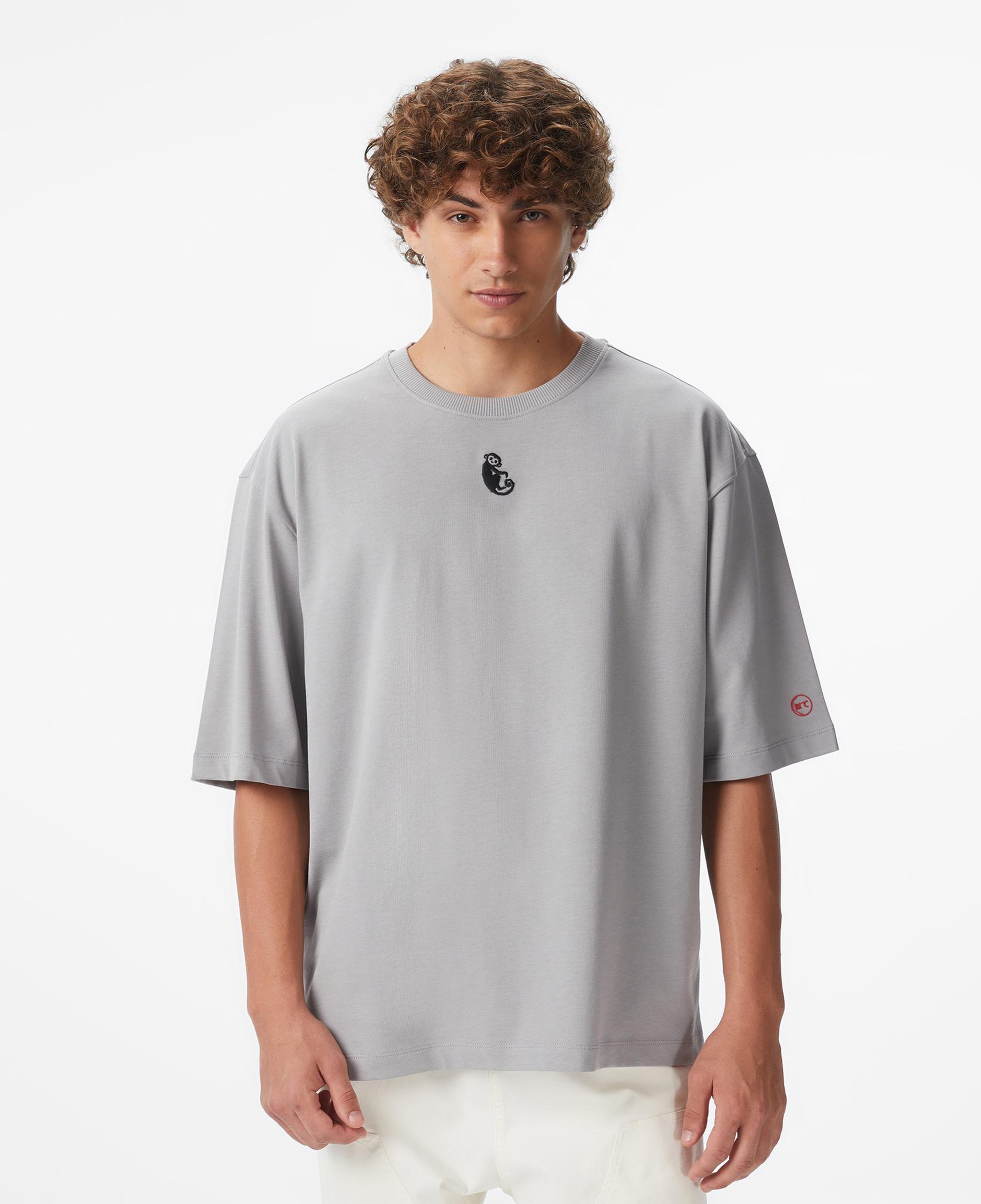 UNITED4 x Monkey Project Dj Unisex Gri T-Shirt