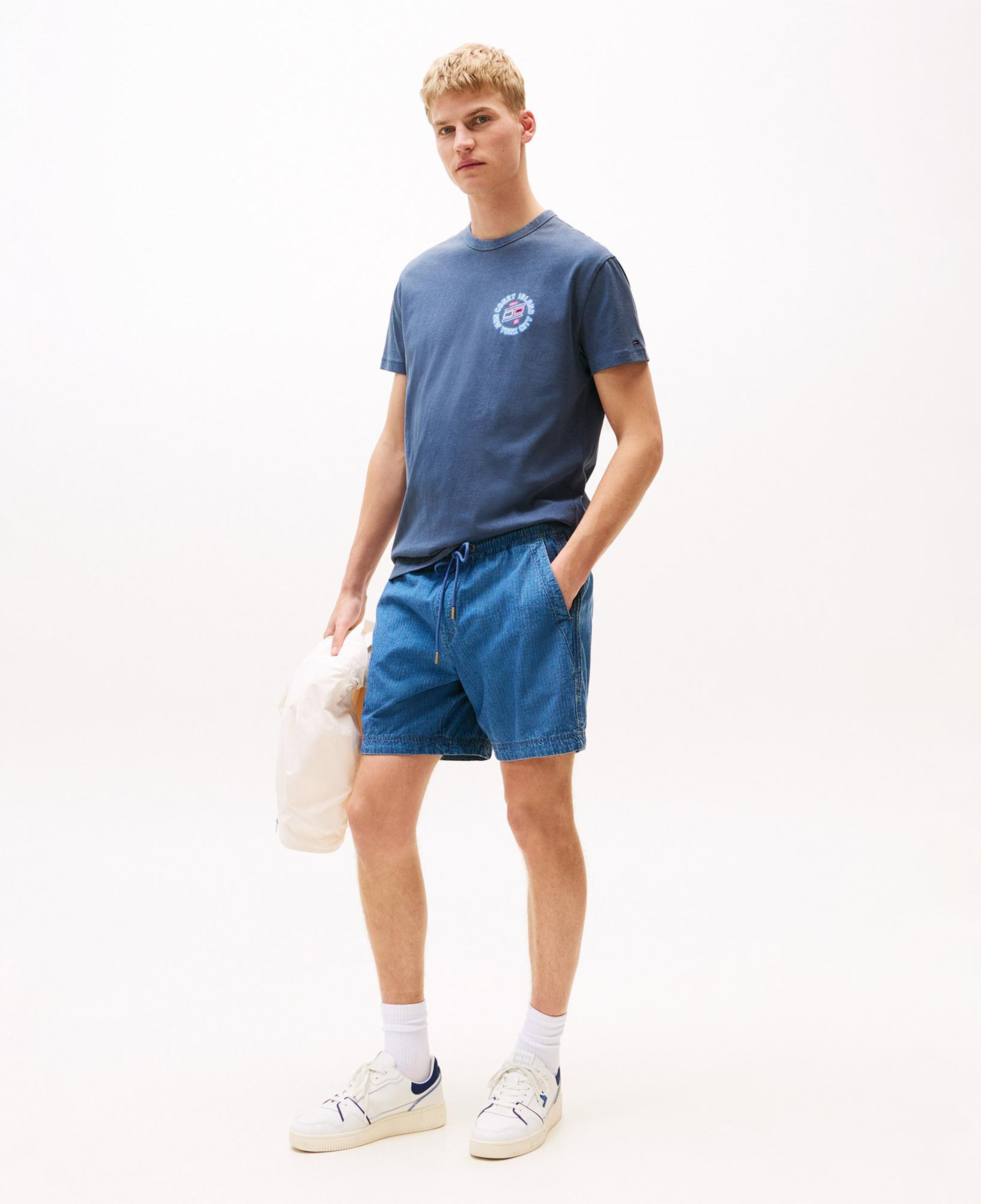 Tommy Hilfiger Jeans Novelty Fair Erkek Mavi T-Shirt
