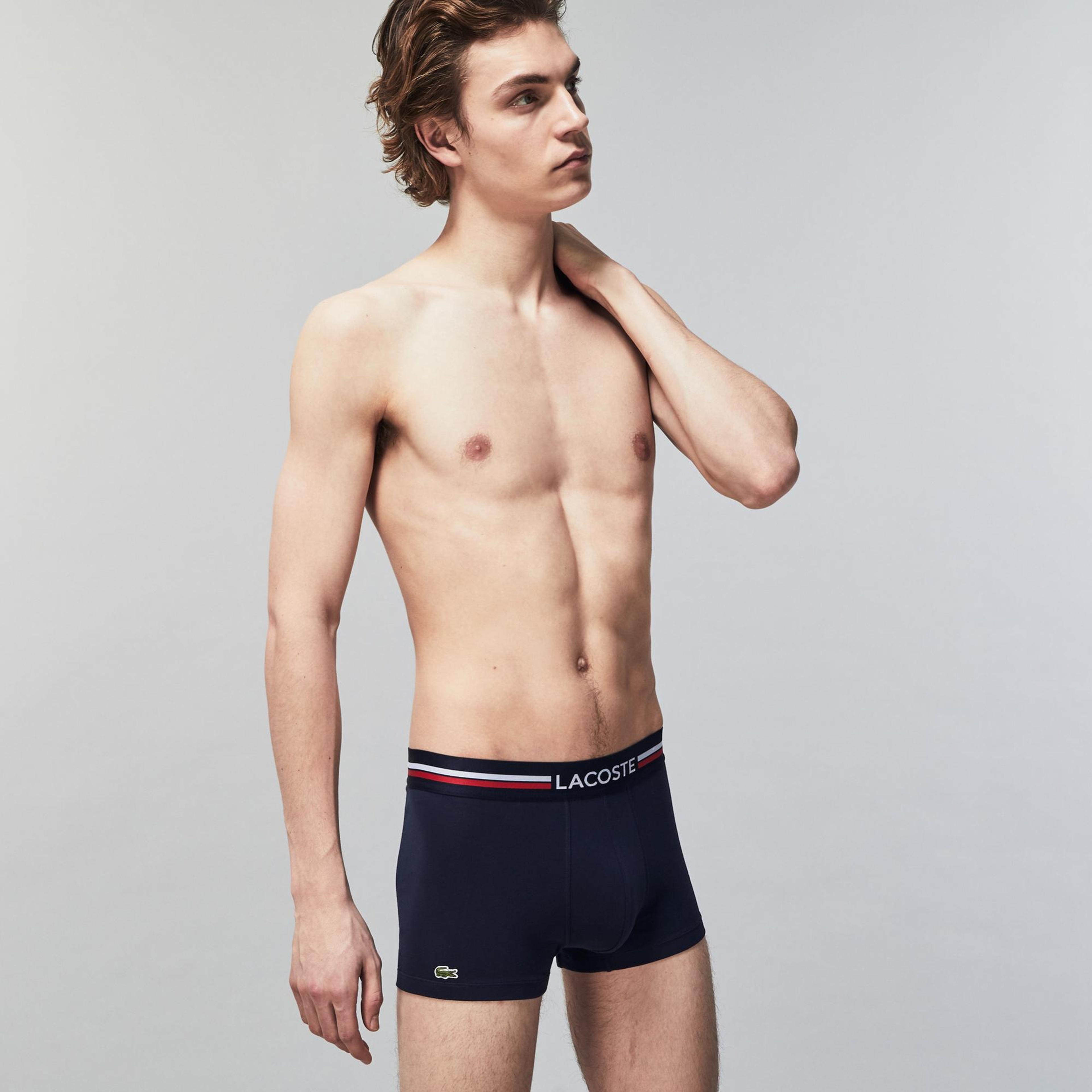 Lacoste Active Erkek Baskılı 3'lü Renkli Boxer