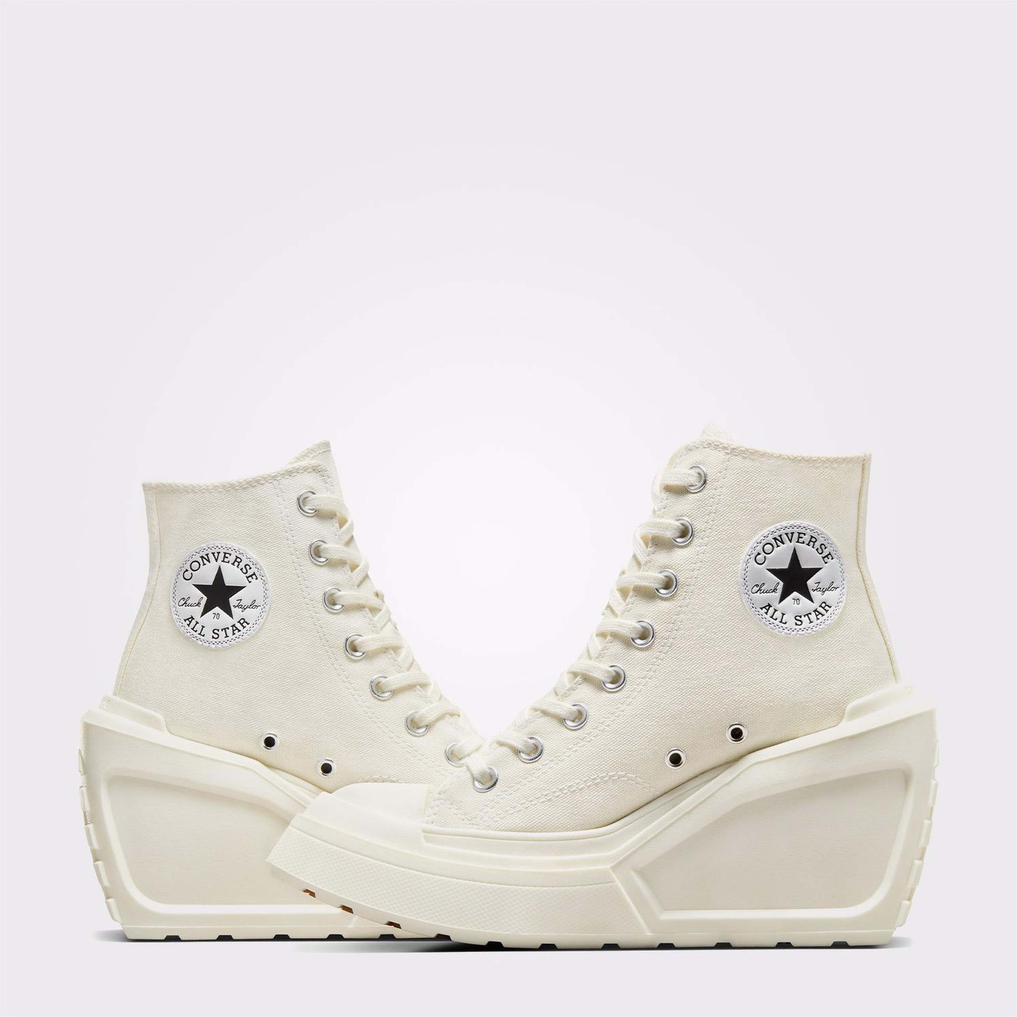 Converse Chuck 70 De Luxe Wedge Kadın Krem Sneaker