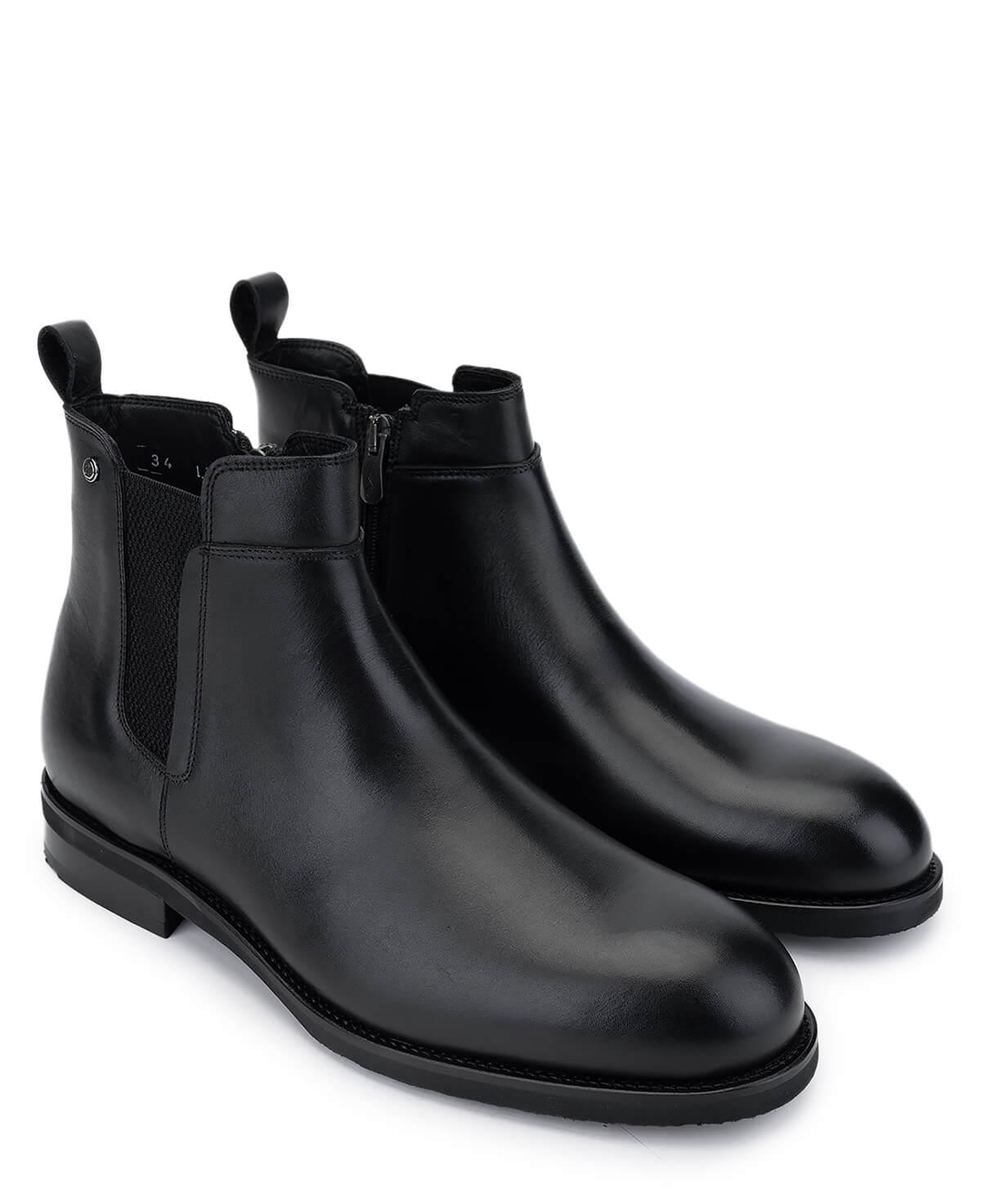 Tamer Tanca Erkek Hakiki Deri Siyah Casual Bot