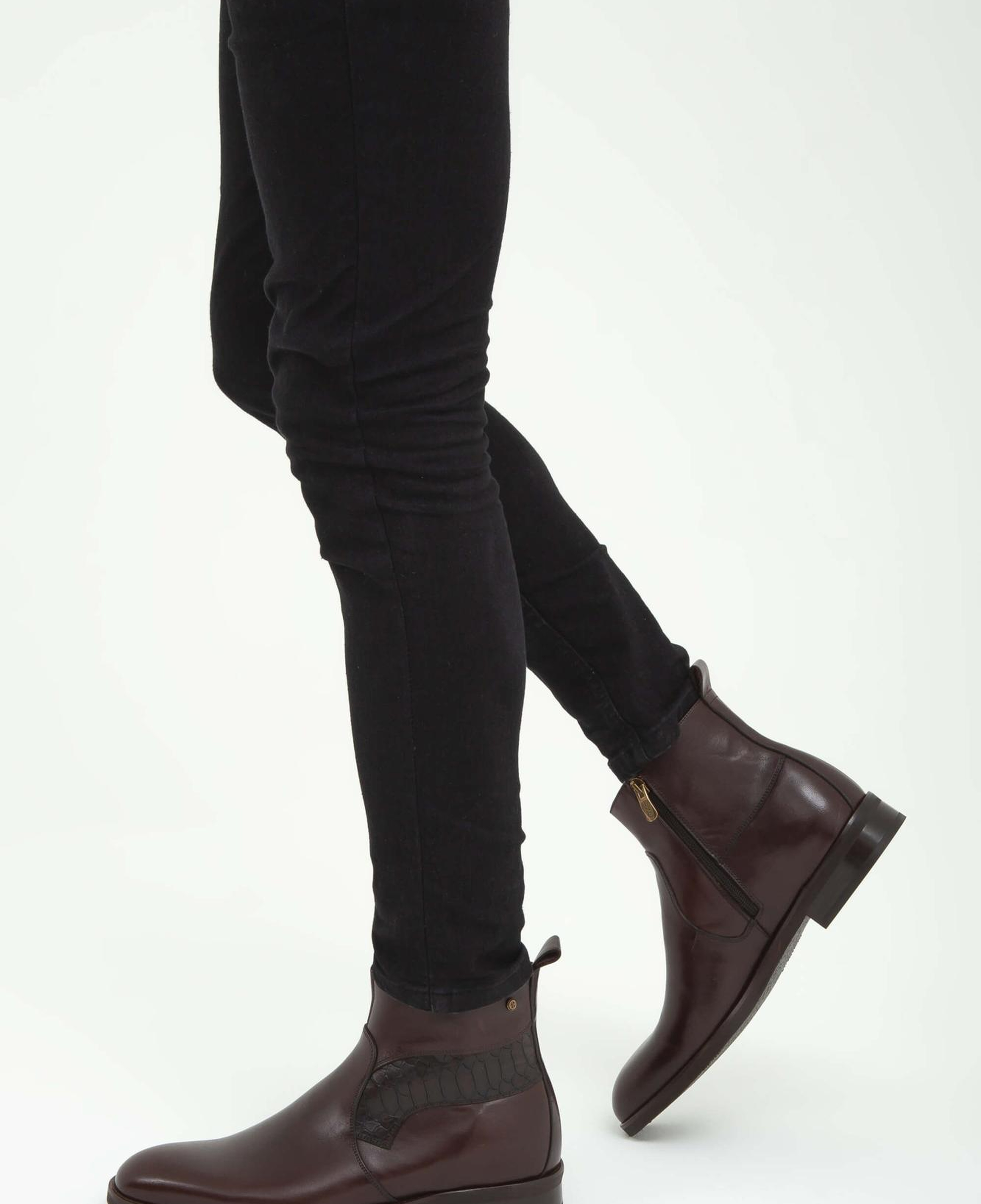 Tamer Tanca Erkek Hakiki Deri Kahverengi Deri Chelsea Bot