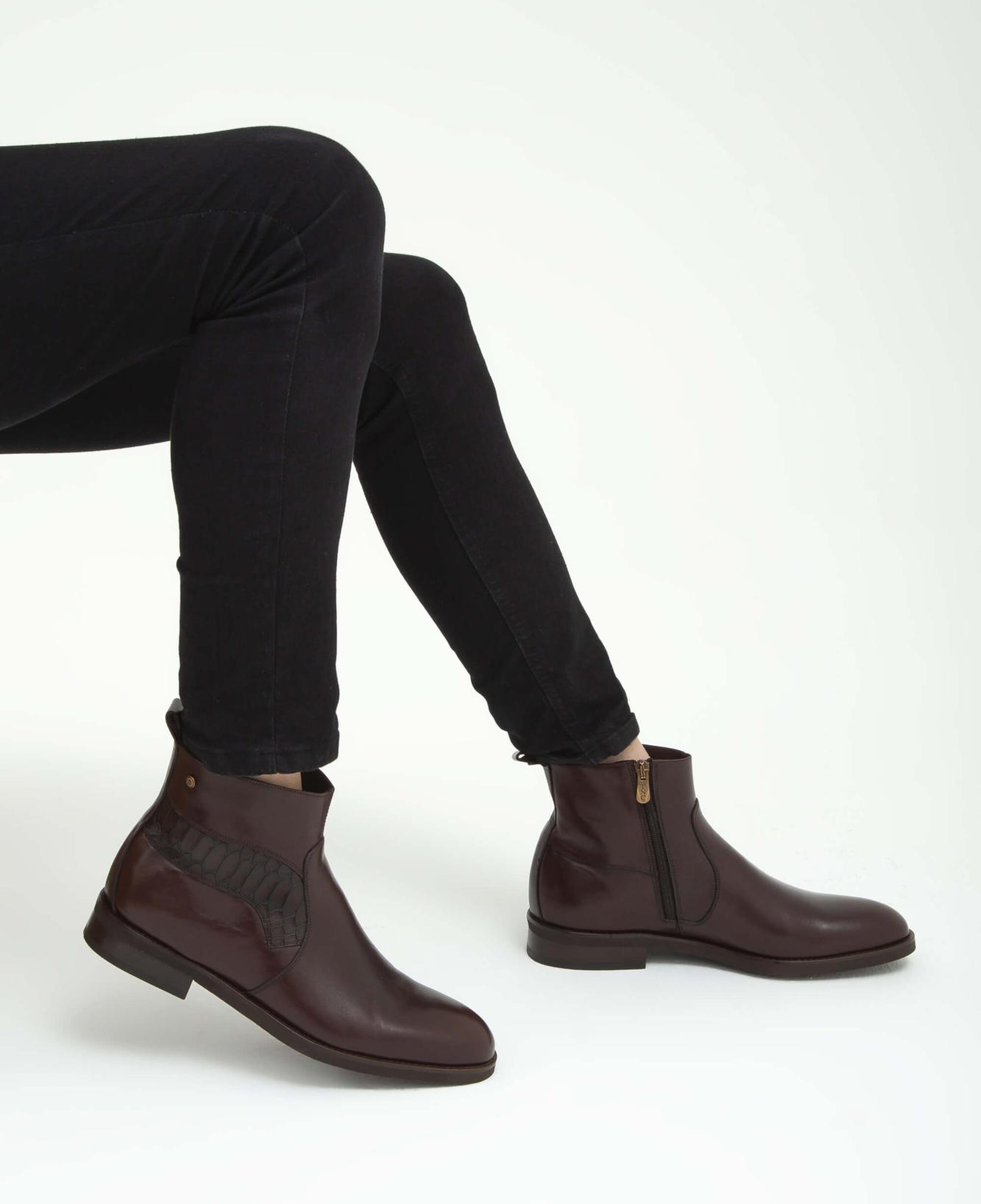 Tamer Tanca Erkek Hakiki Deri Kahverengi Deri Chelsea Bot