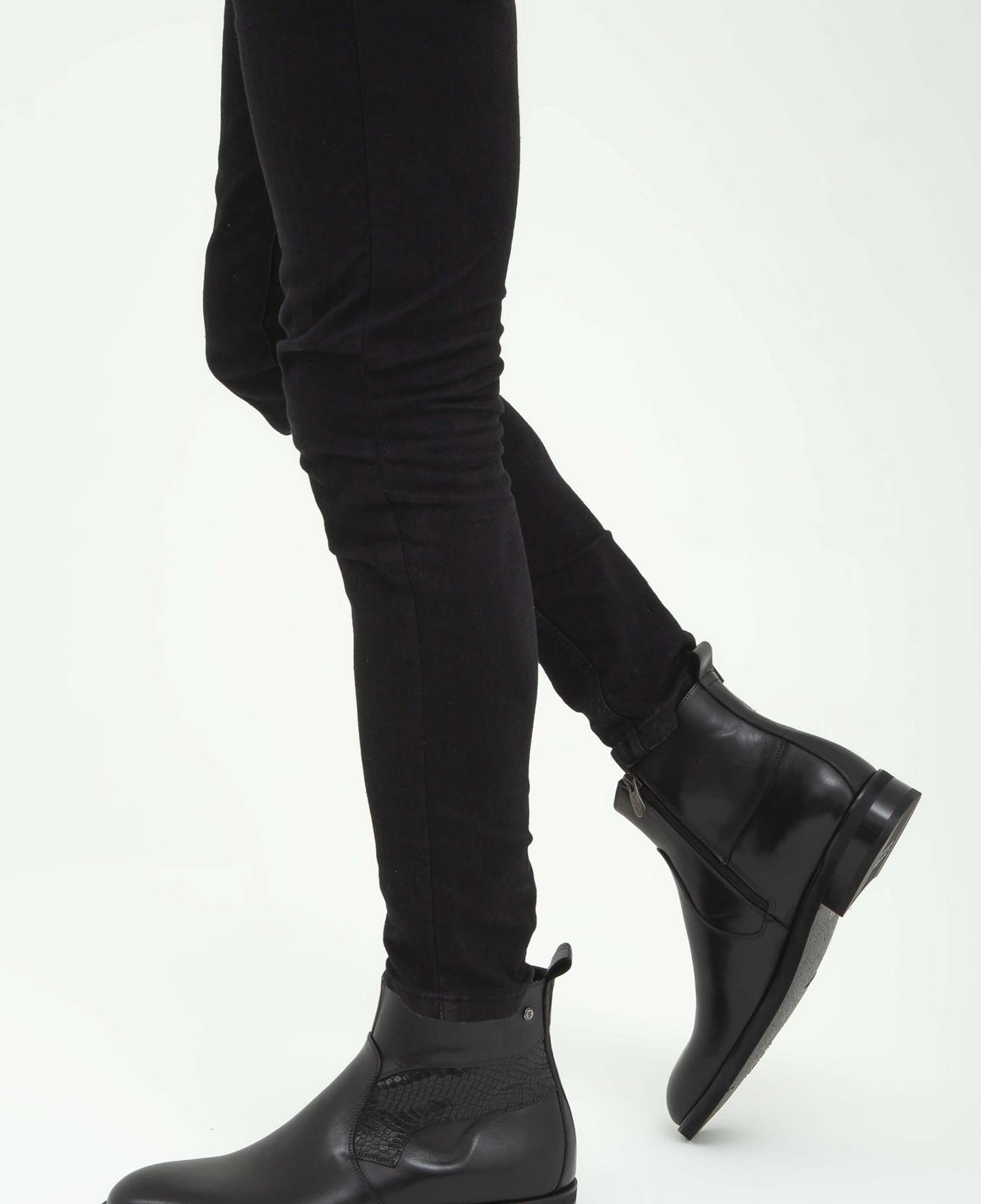 Tamer Tanca Erkek Hakiki Deri Siyah Analin Chelsea Bot