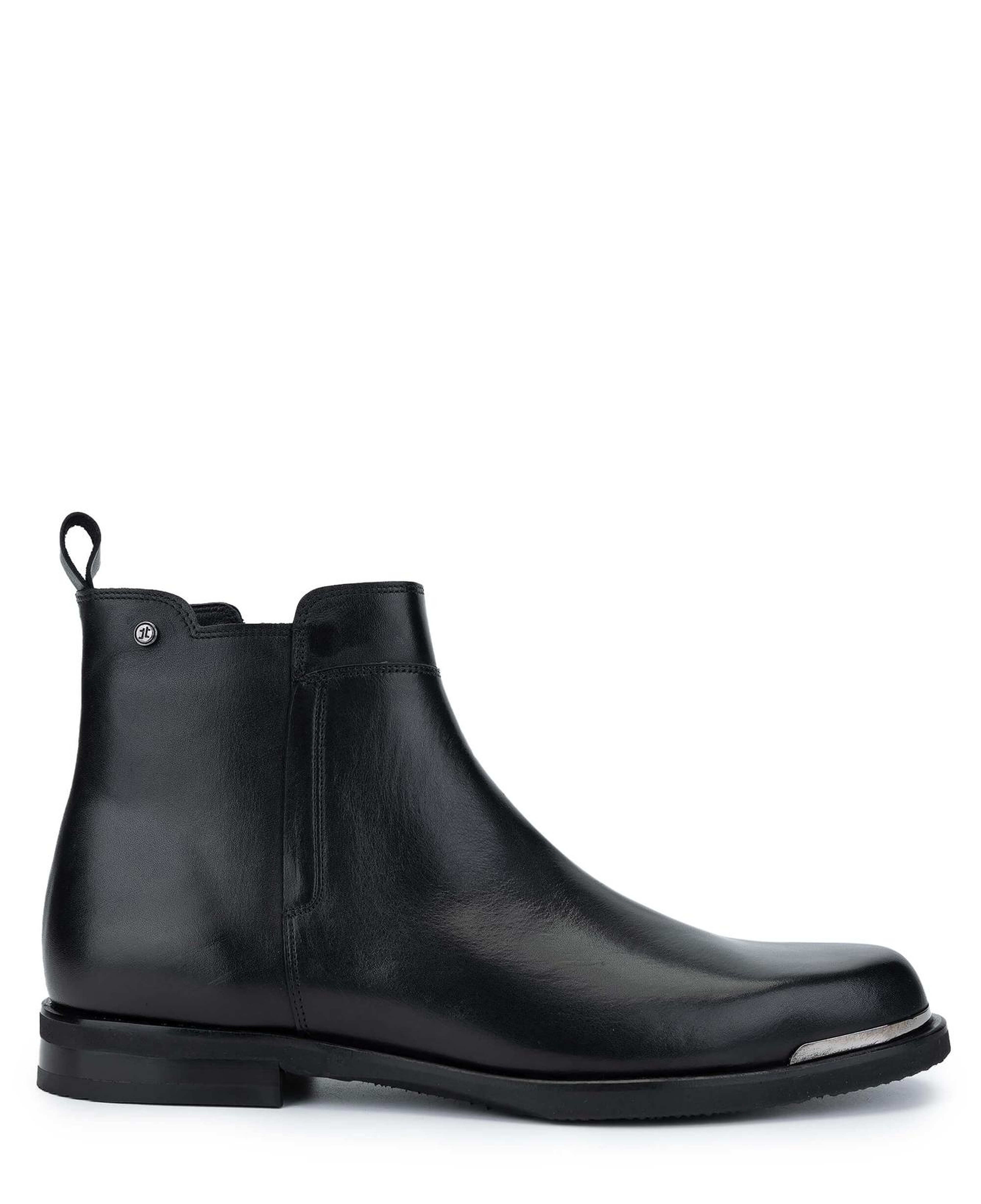 Tamer Tanca Erkek Hakiki Deri Siyah Casual Bot