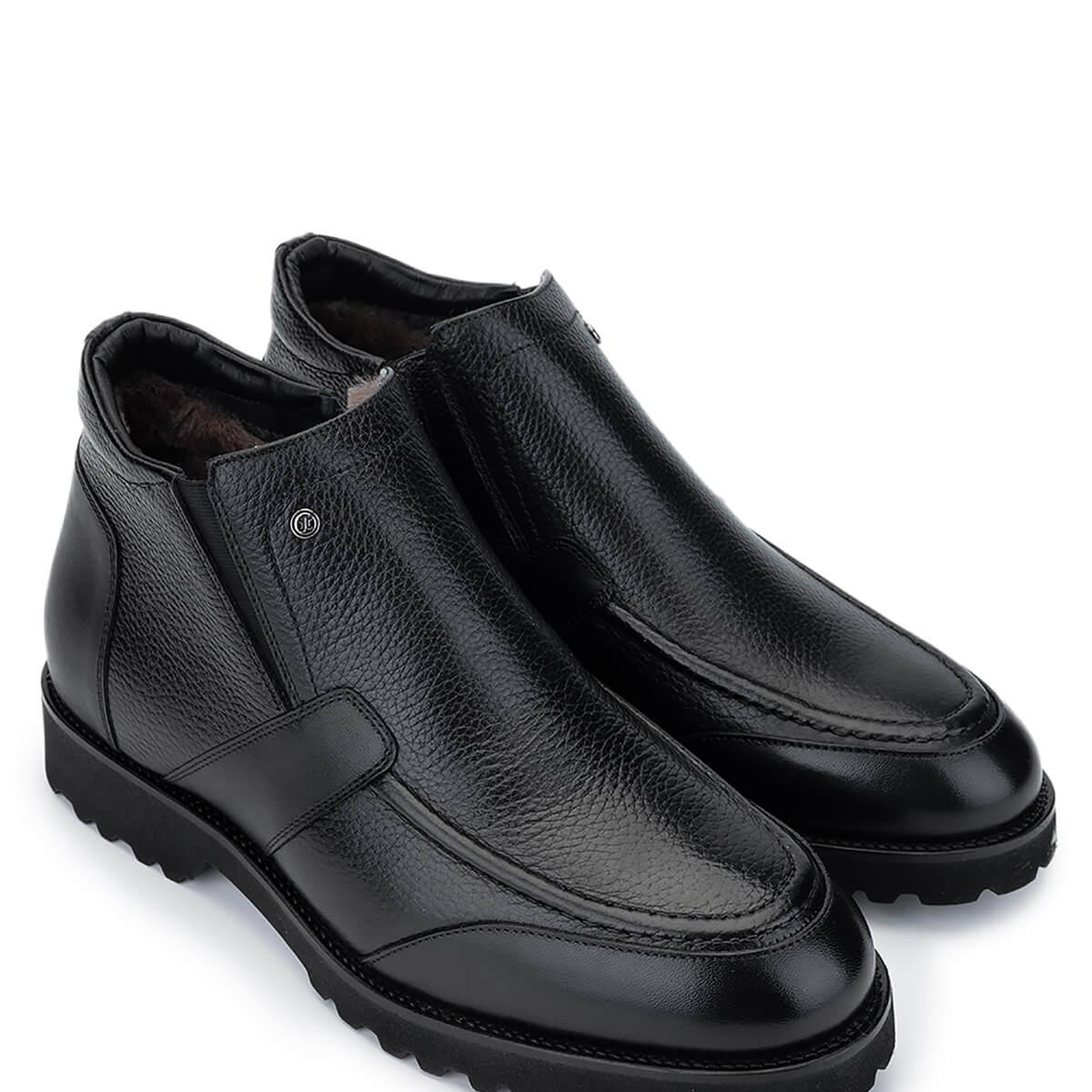 Tamer Tanca Erkek Hakiki Deri Siyah Floter Casual Bot