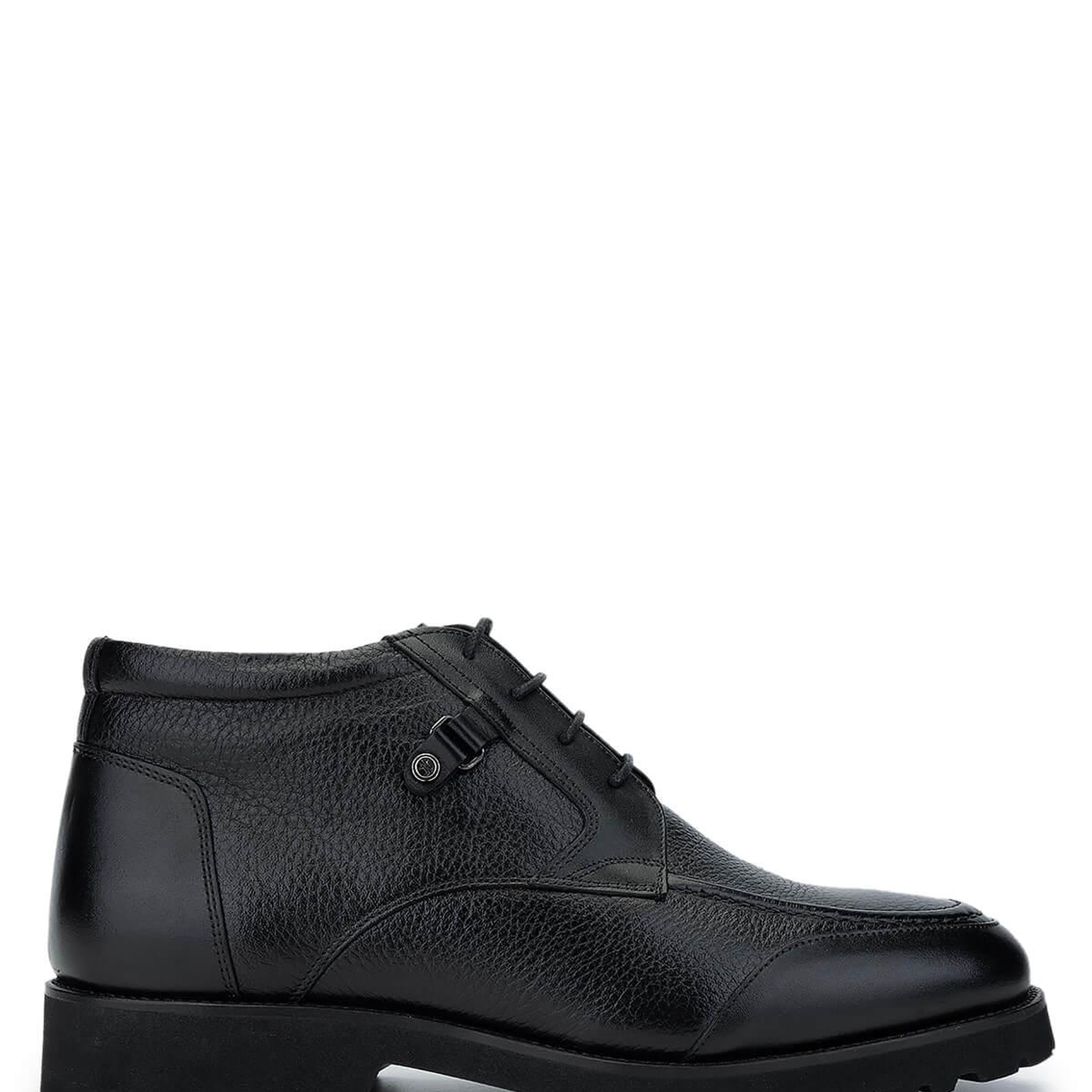 Tamer Tanca Erkek Hakiki Deri Siyah Floter Casual Bot