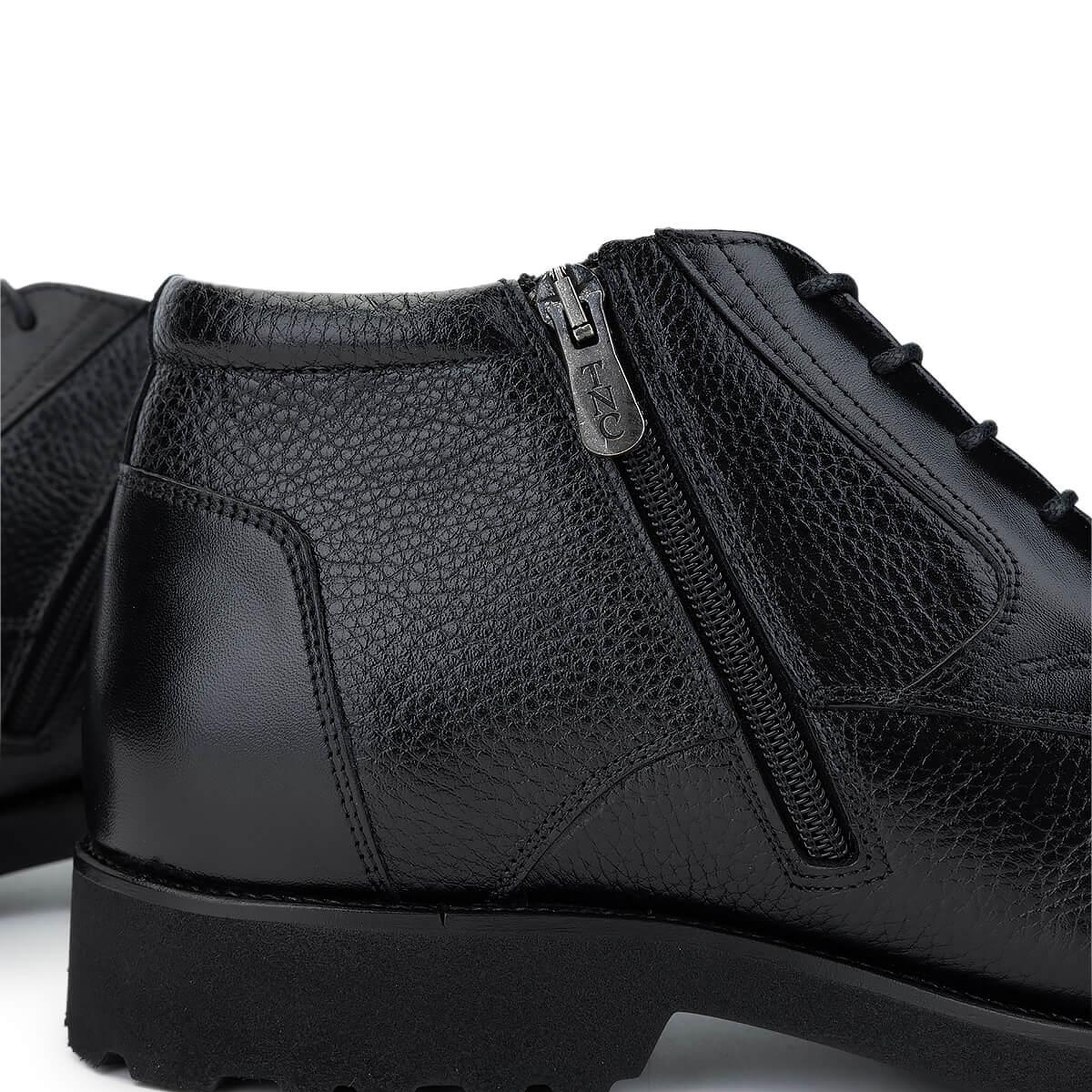 Tamer Tanca Erkek Hakiki Deri Siyah Floter Casual Bot