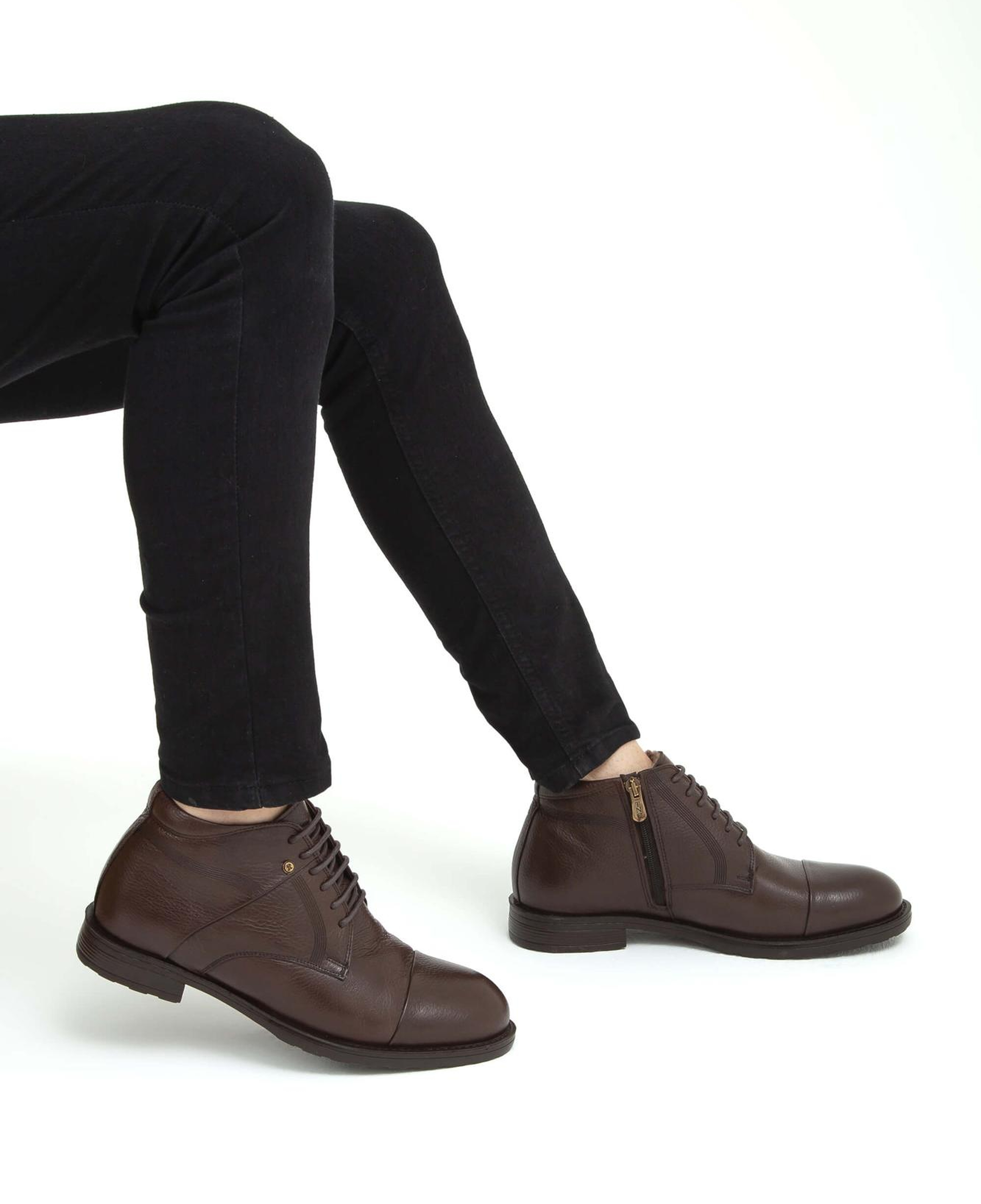 Tamer Tanca Erkek Hakiki Deri Kahverengi Floter Klasik Bot