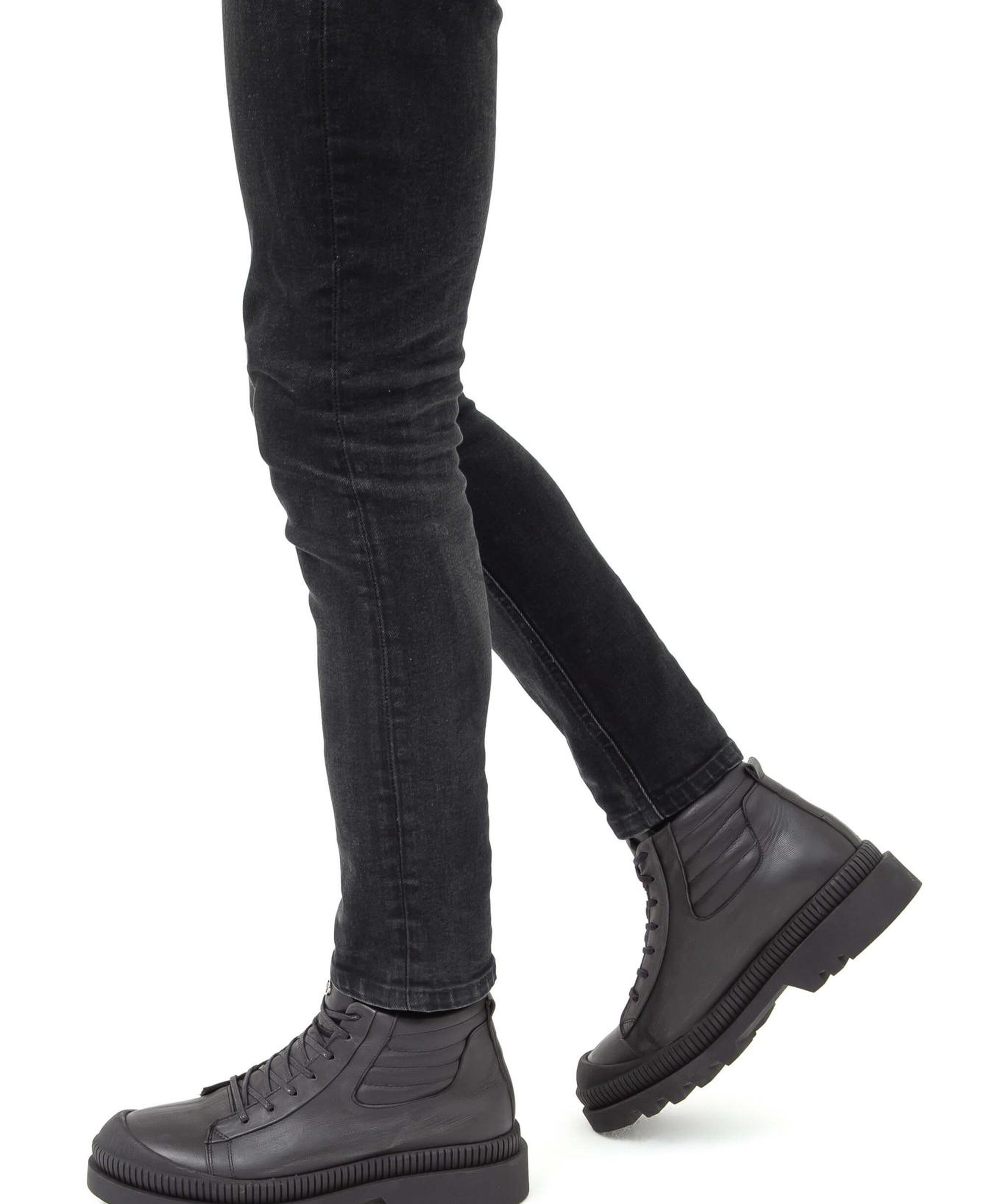 Tamer Tanca Erkek Hakiki Deri Siyah Nubuk Casual Bot