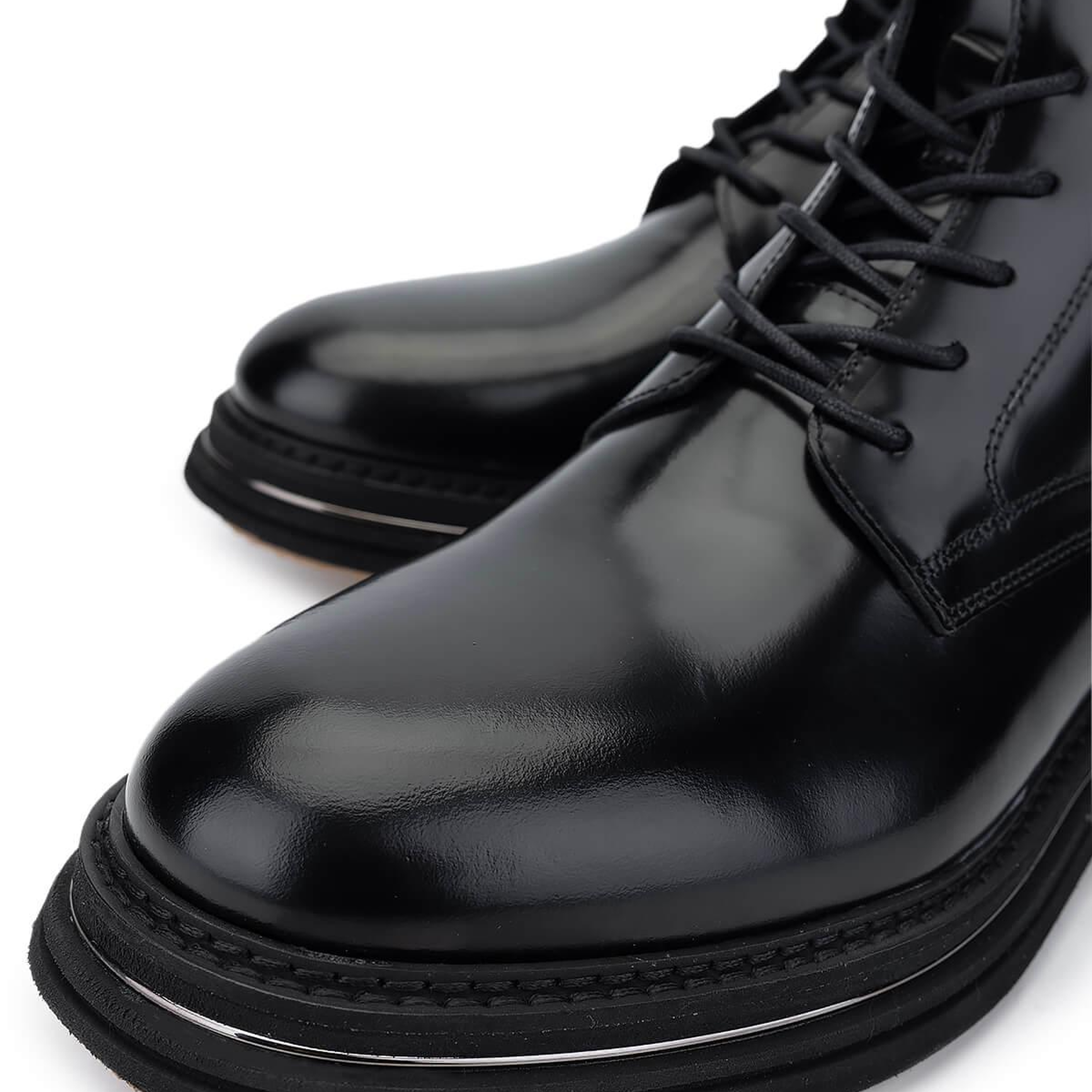 Tamer Tanca Erkek Hakiki Deri Siyah Açma Postal Bot