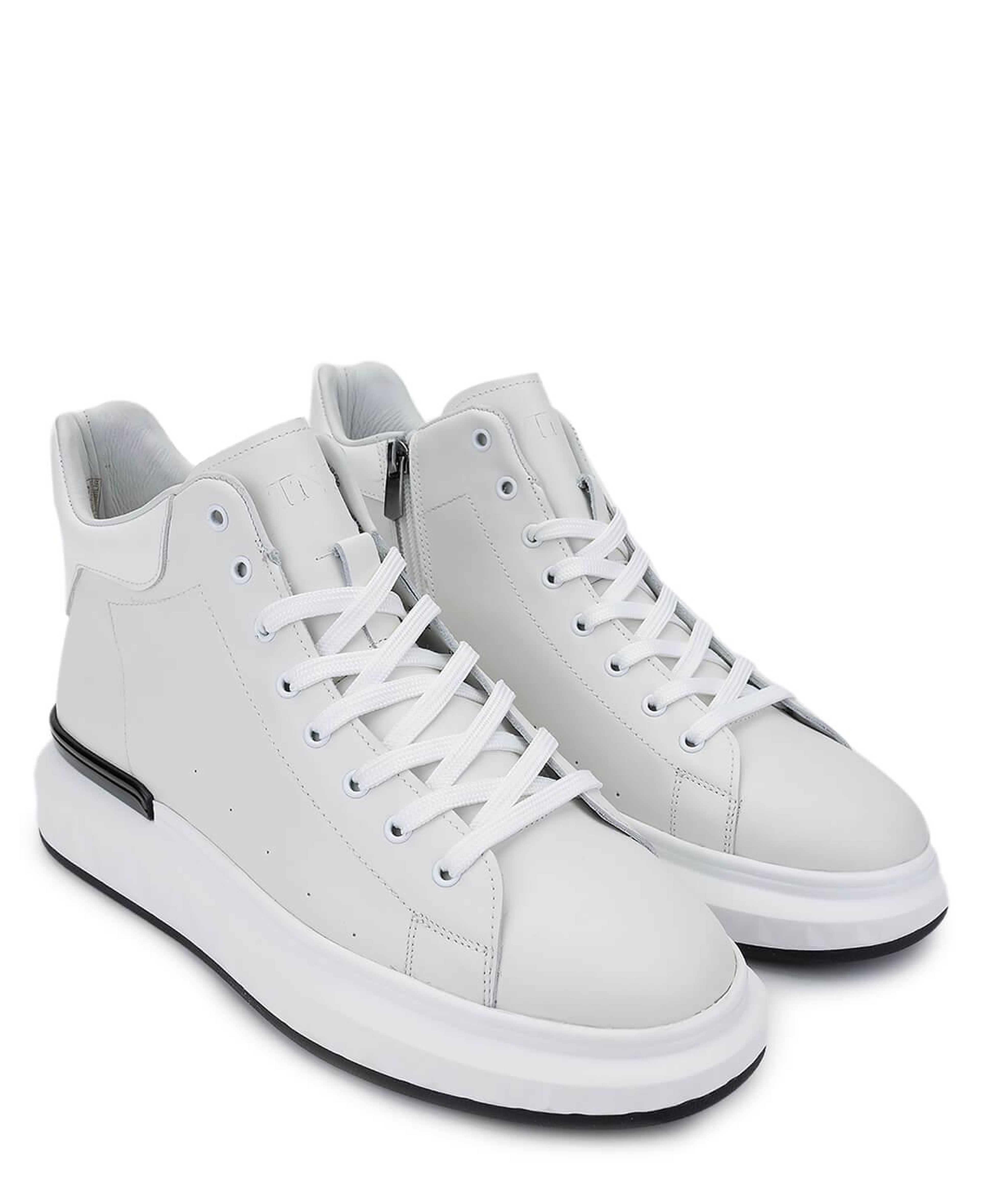 Tamer Tanca Erkek Hakiki Deri Beyaz Bot Ayakkabı