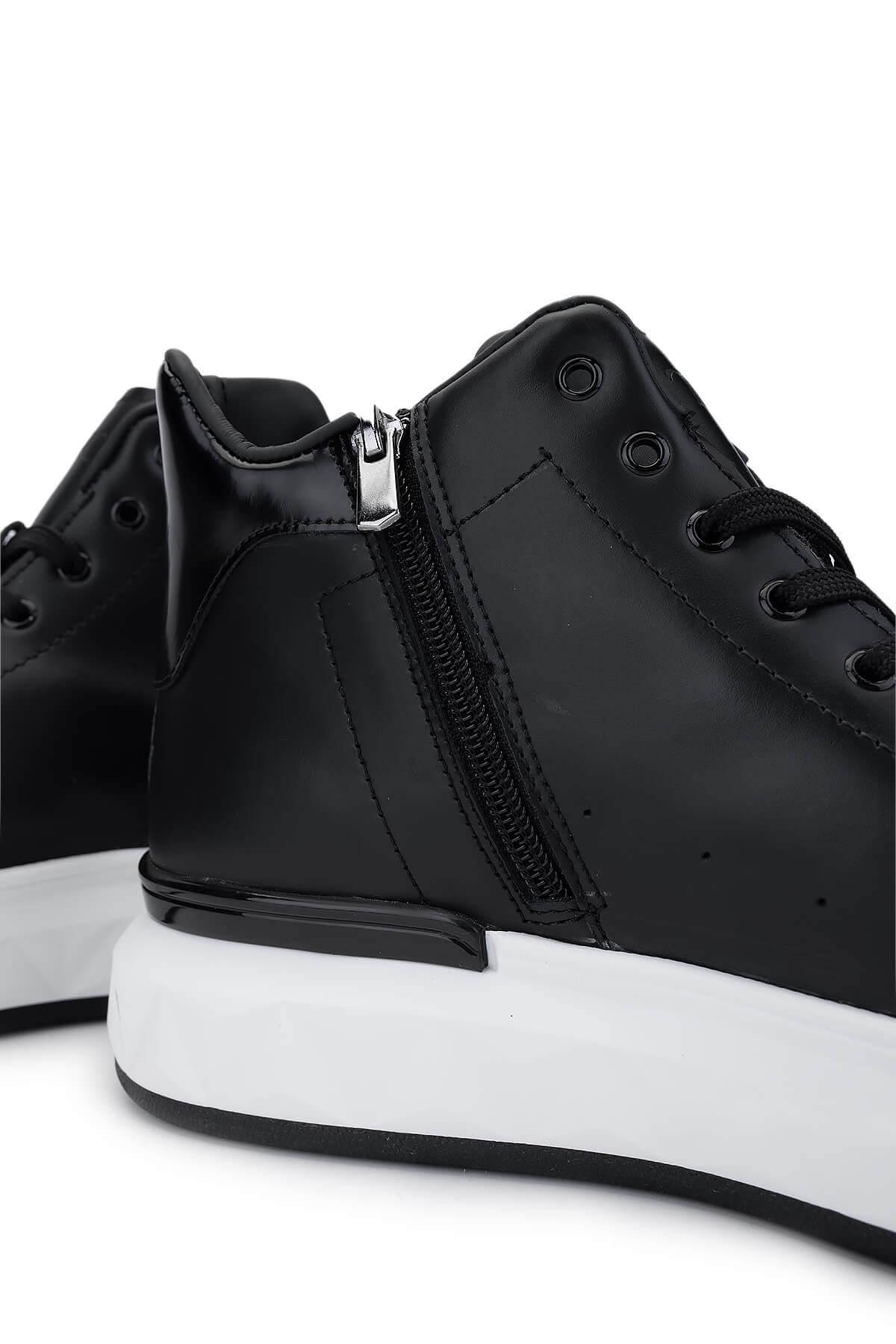 Tamer Tanca Erkek Hakiki Deri Siyah Bot Ayakkabı