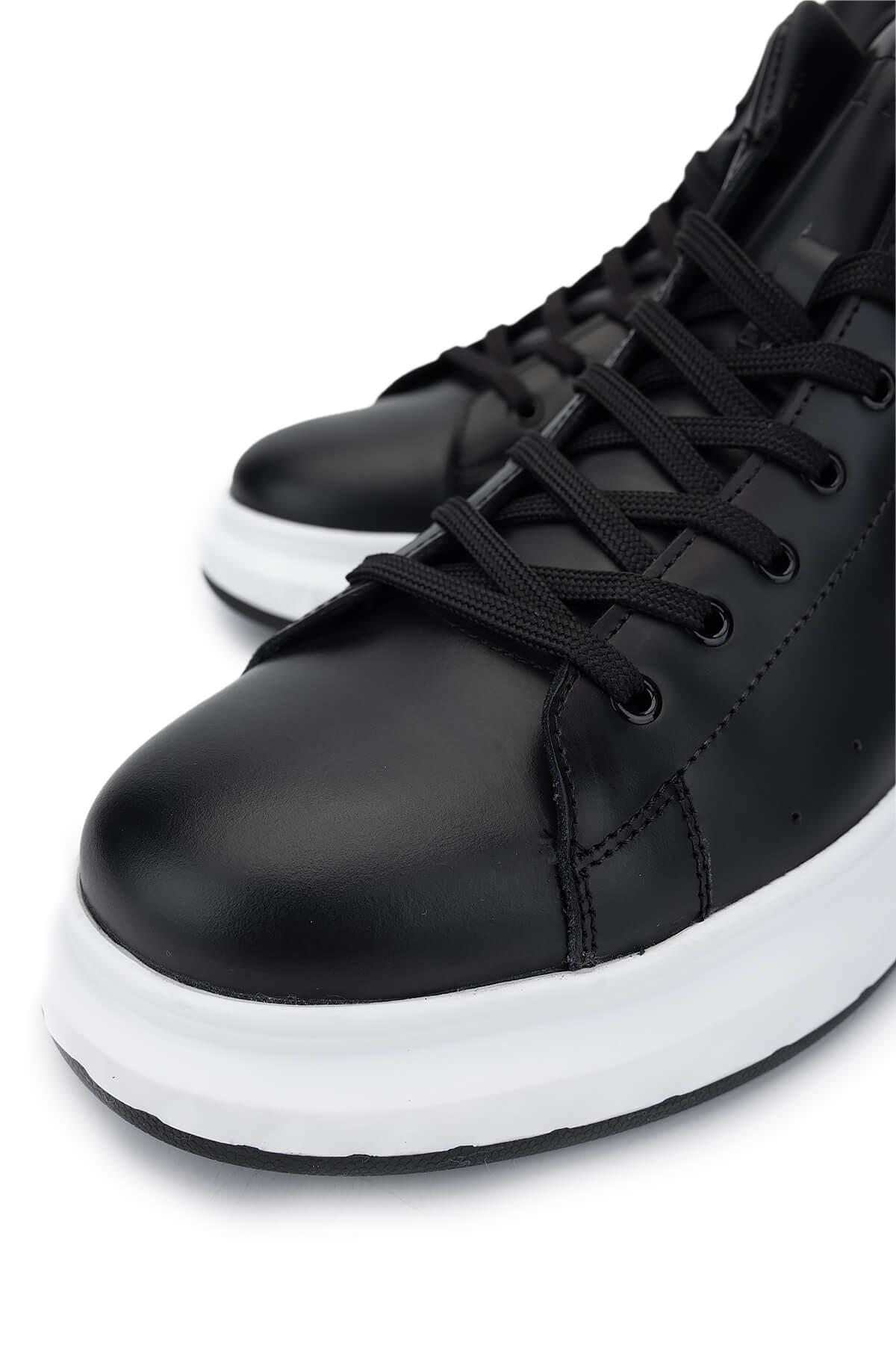 Tamer Tanca Erkek Hakiki Deri Siyah Bot Ayakkabı