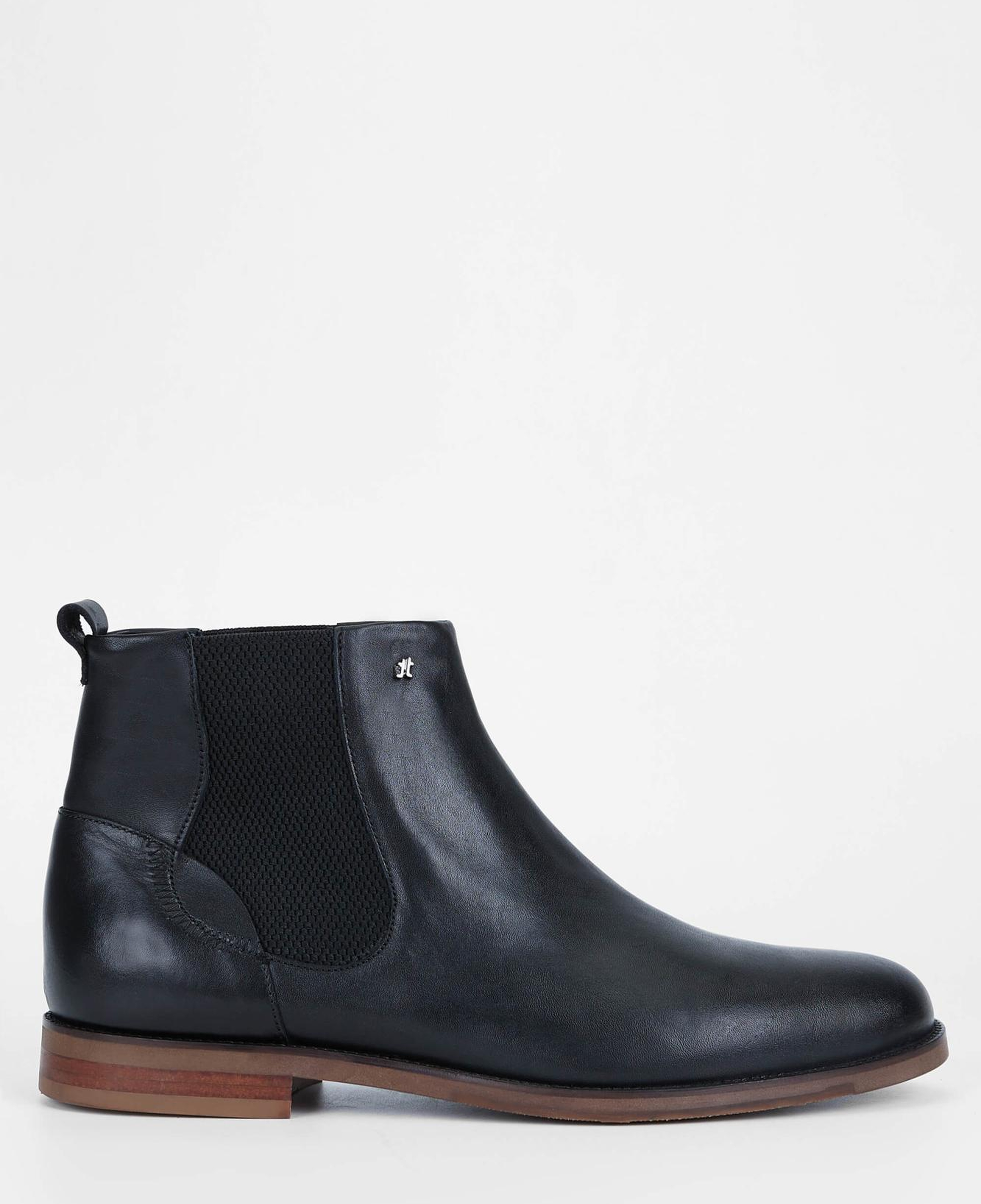 Tamer Tanca Erkek Hakiki Deri Siyah Deri Casual Bot