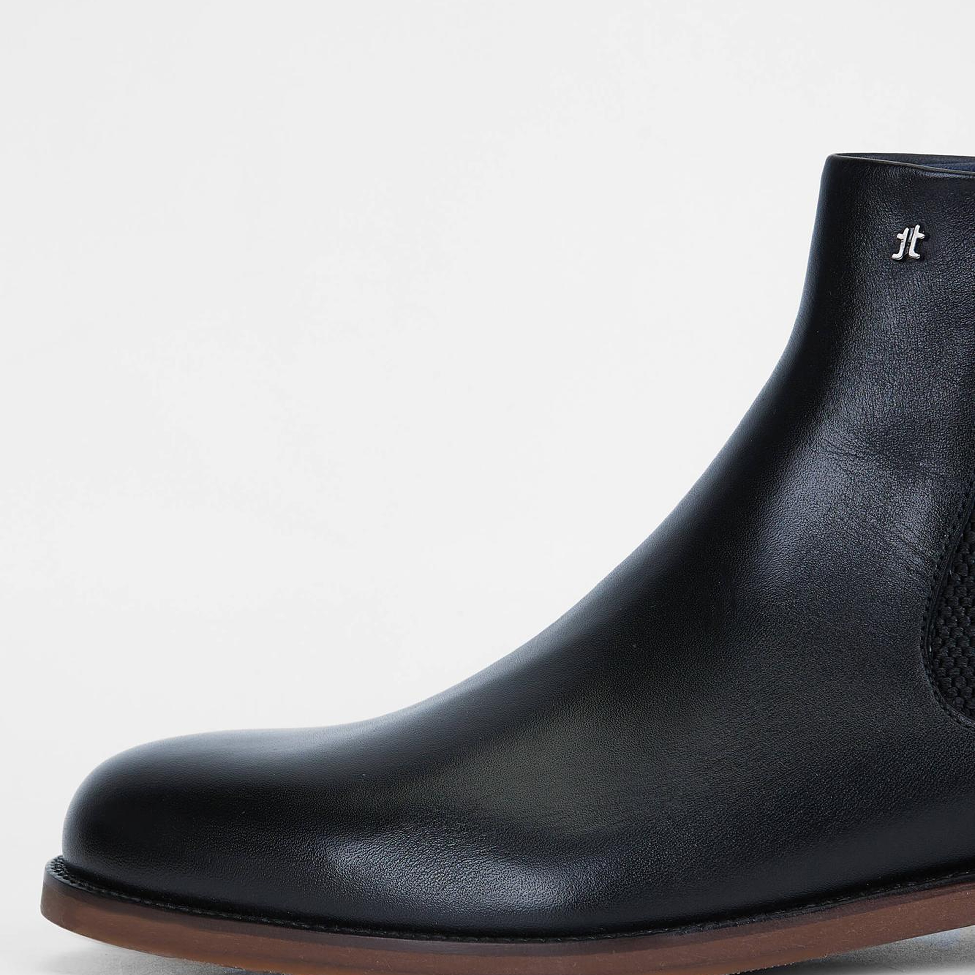 Tamer Tanca Erkek Hakiki Deri Siyah Deri Casual Bot