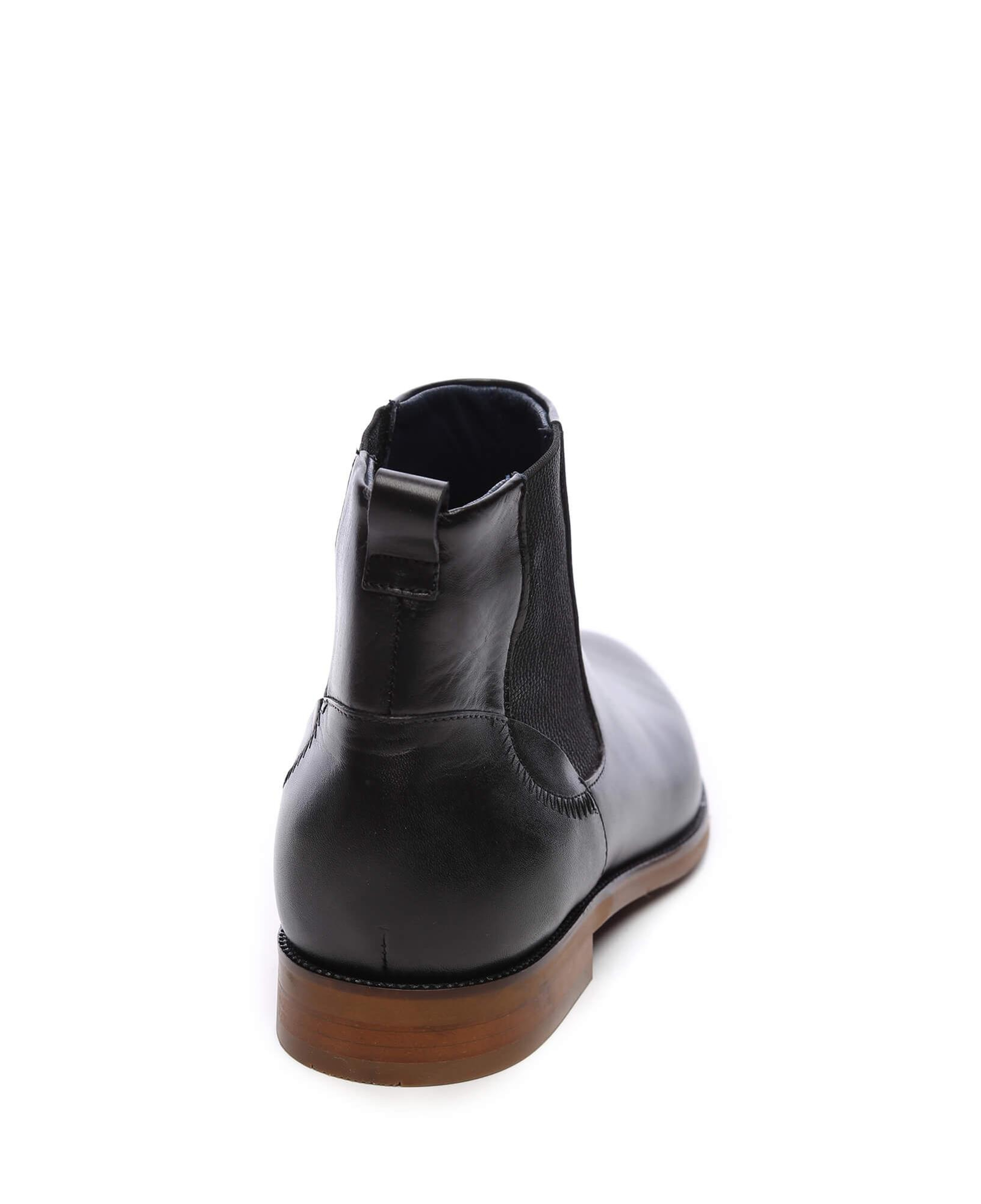 Tamer Tanca Erkek Hakiki Deri Siyah Deri Casual Bot