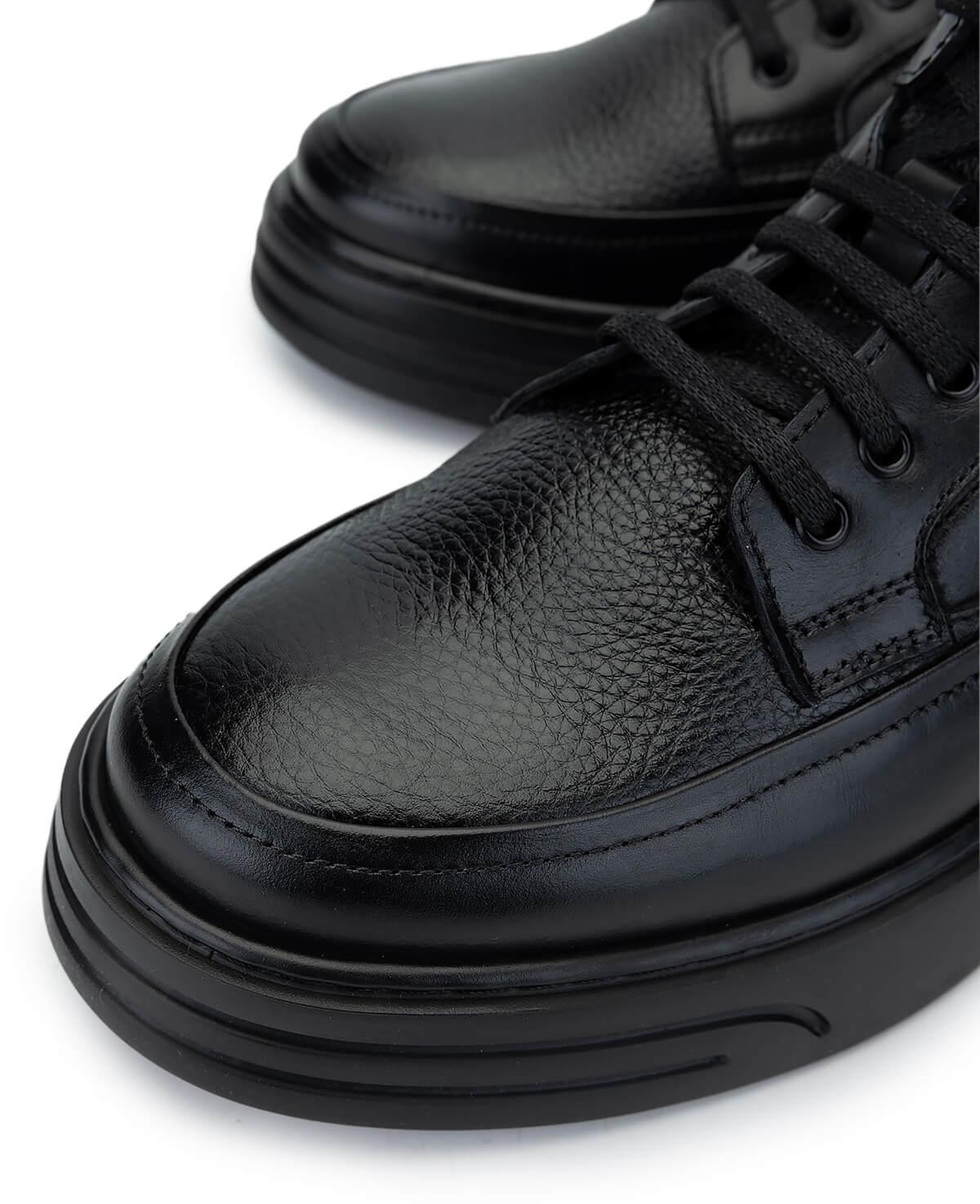 Tamer Tanca Erkek Hakiki Deri Siyah Casual Bot