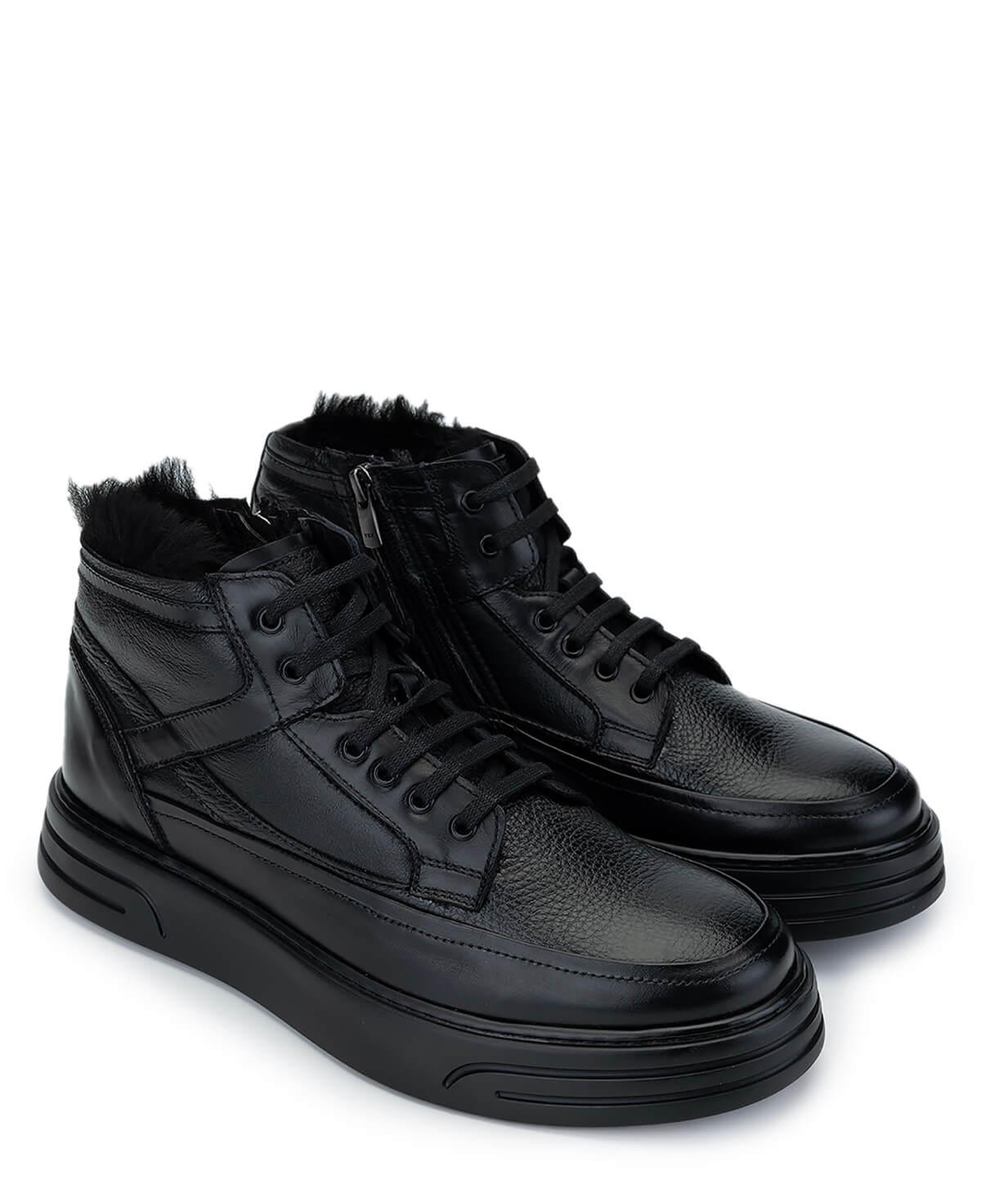 Tamer Tanca Erkek Hakiki Deri Siyah Casual Bot