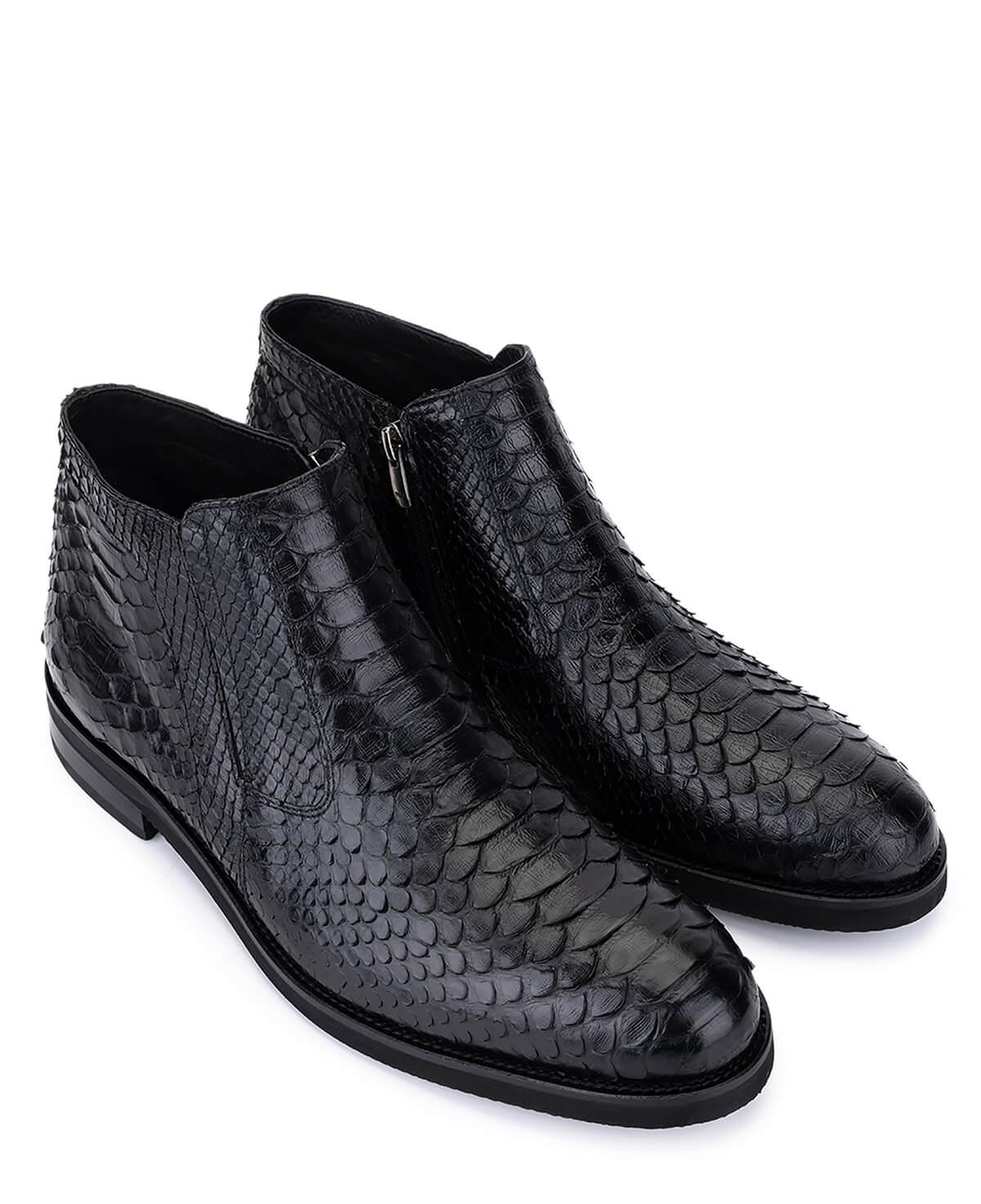 Tamer Tanca Erkek Hakiki Deri Siyah Klasik Bot