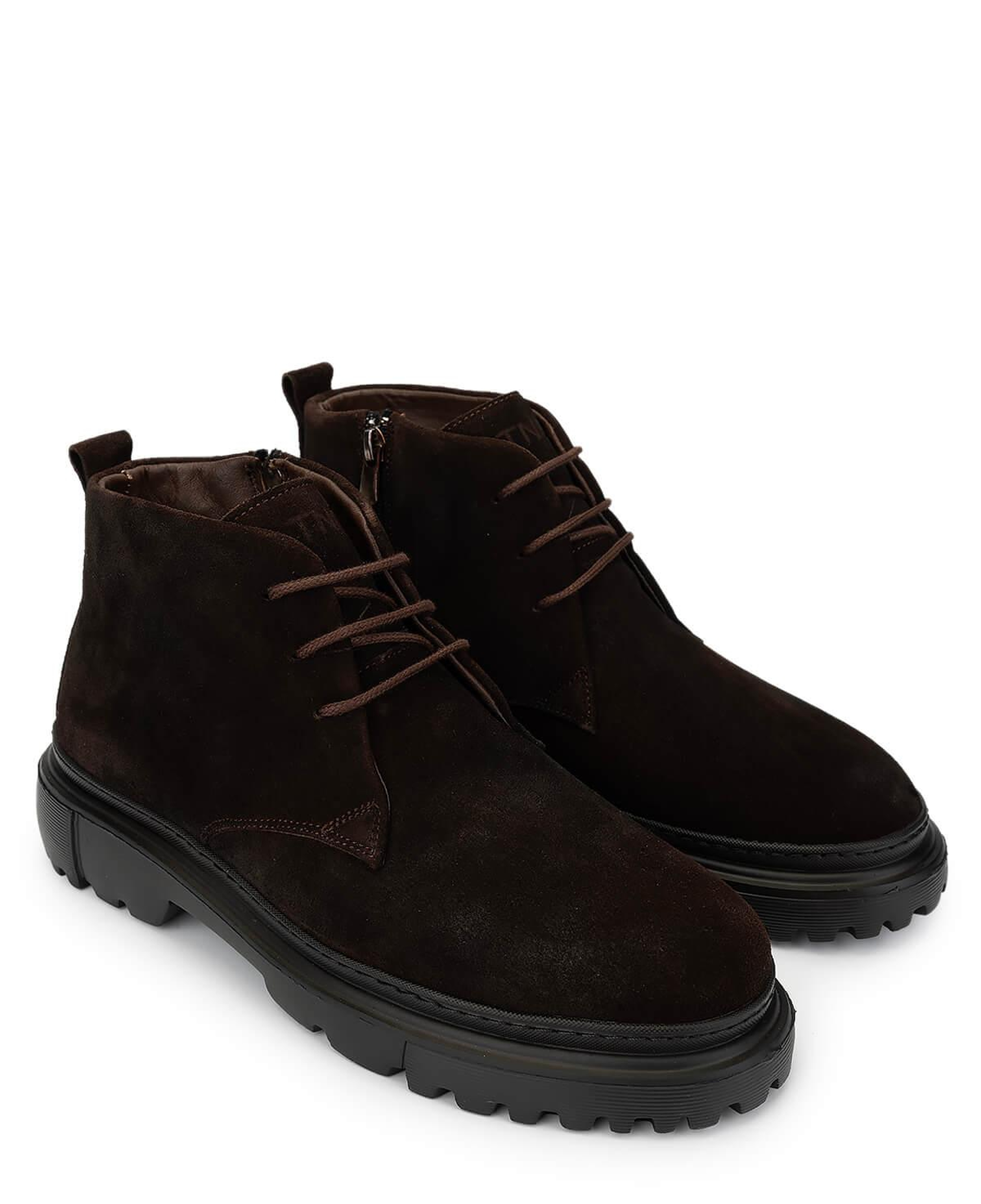 Tamer Tanca Erkek Hakiki Deri Kahverengi Süet Casual Bot