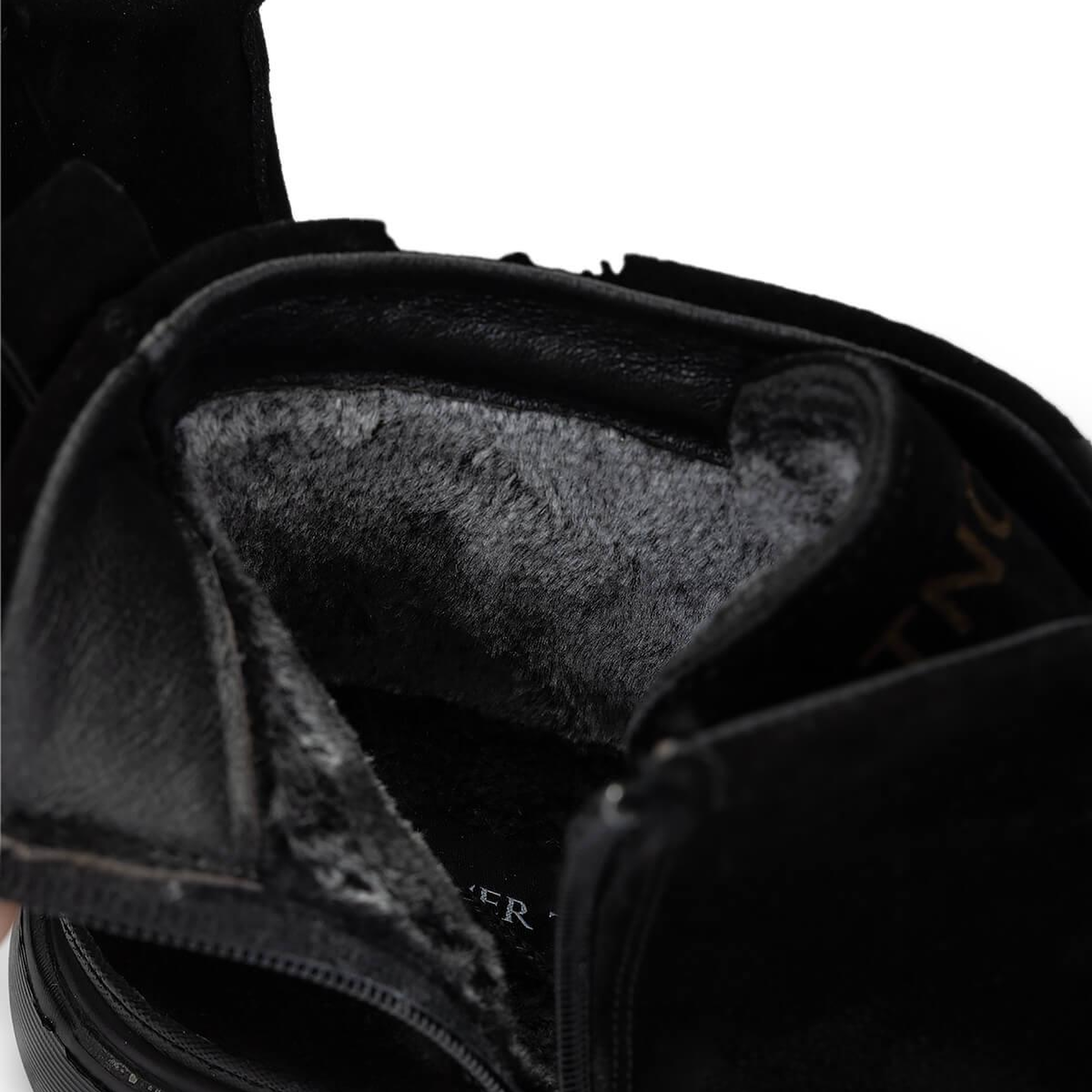 Tamer Tanca Erkek Hakiki Deri Siyah Süet Casual Bot