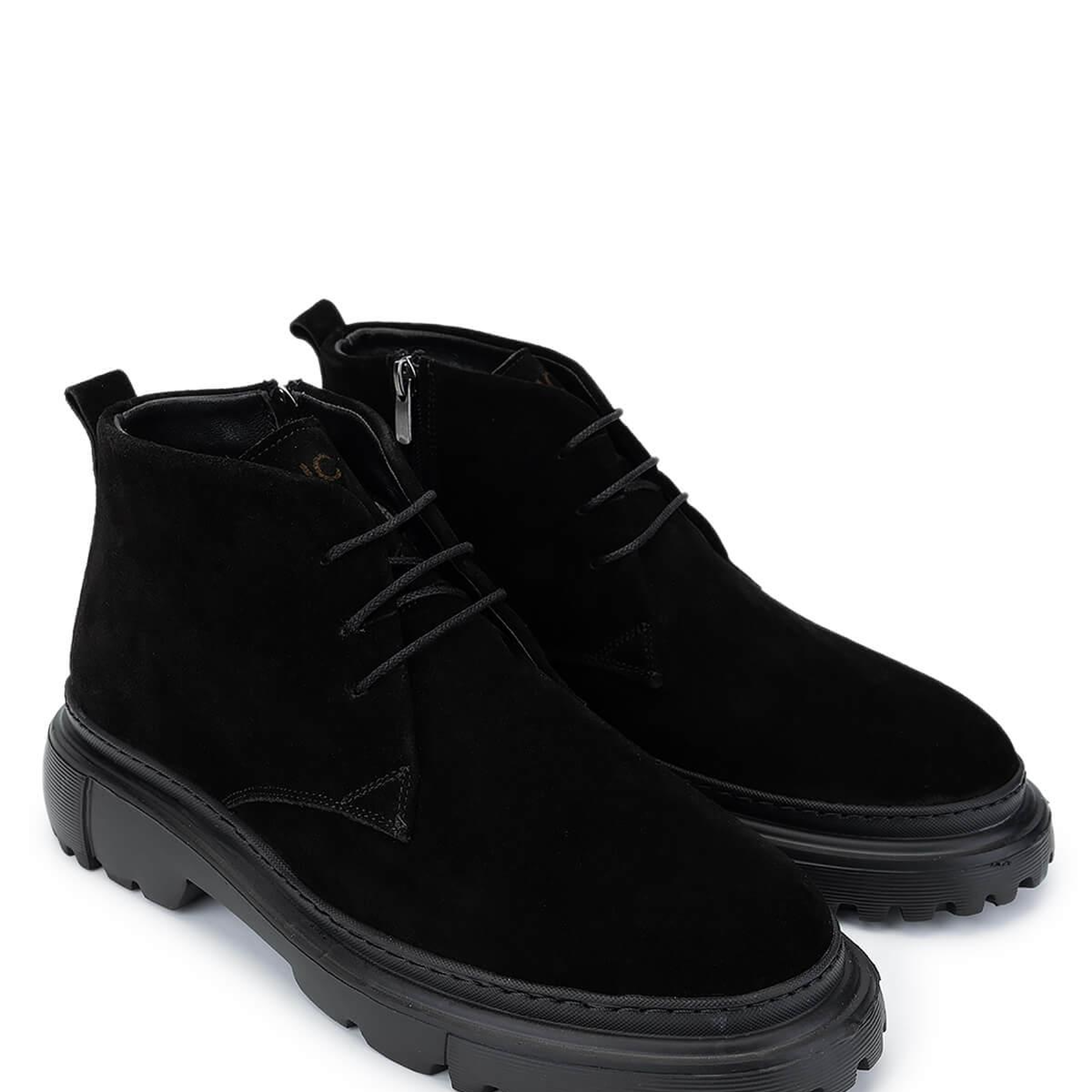 Tamer Tanca Erkek Hakiki Deri Siyah Süet Casual Bot